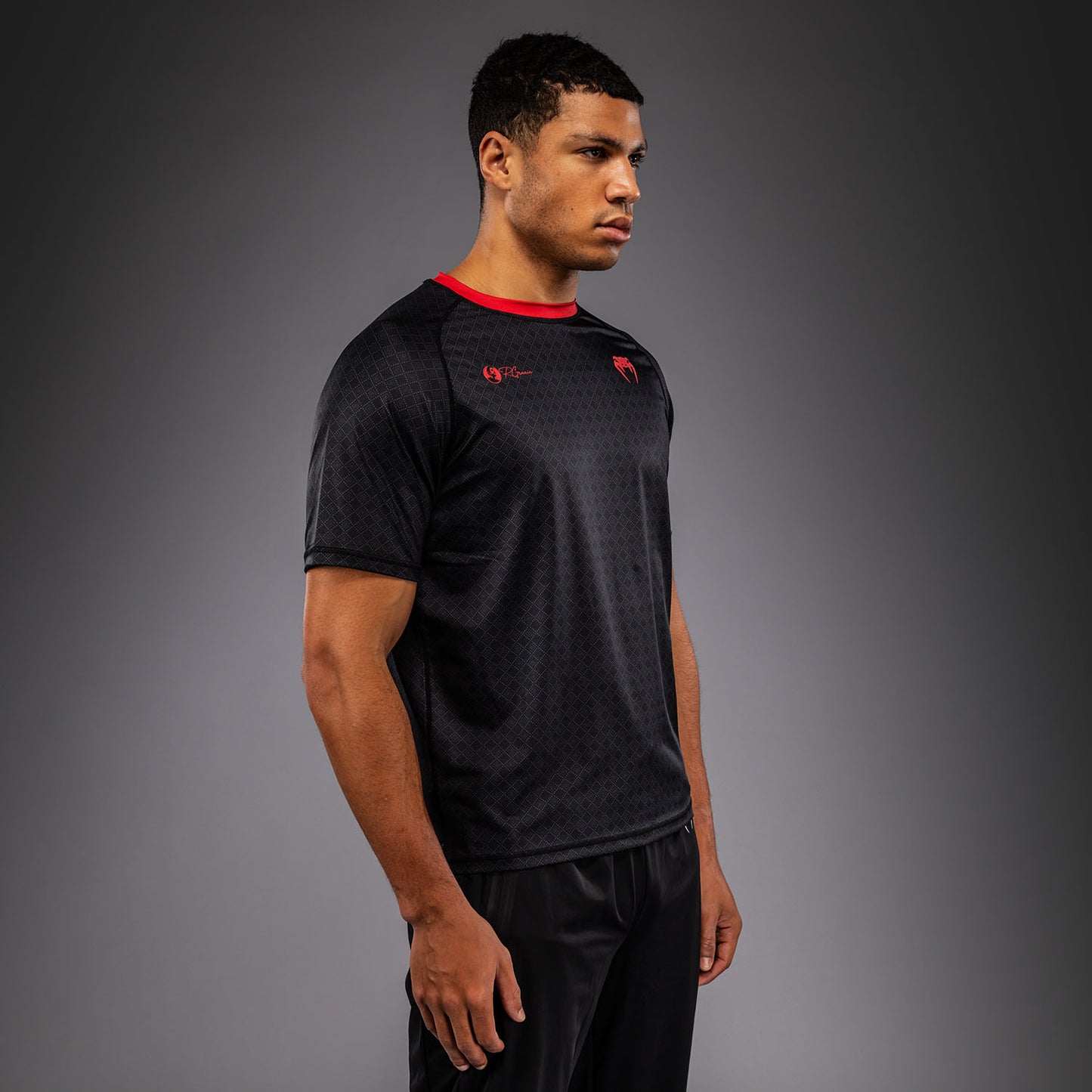 Venum x Roger Gracie Signature ドライテックTシャツ - ブラック/レッド