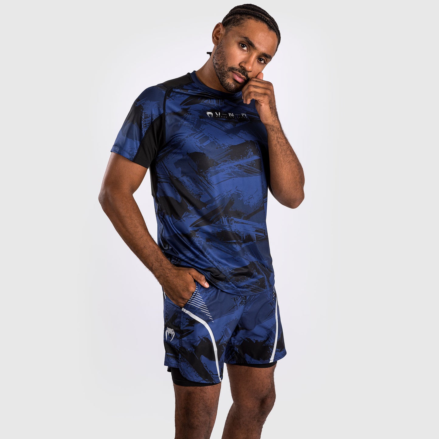 Venum Electron 3.0 ドライテックTシャツ - ネイビー