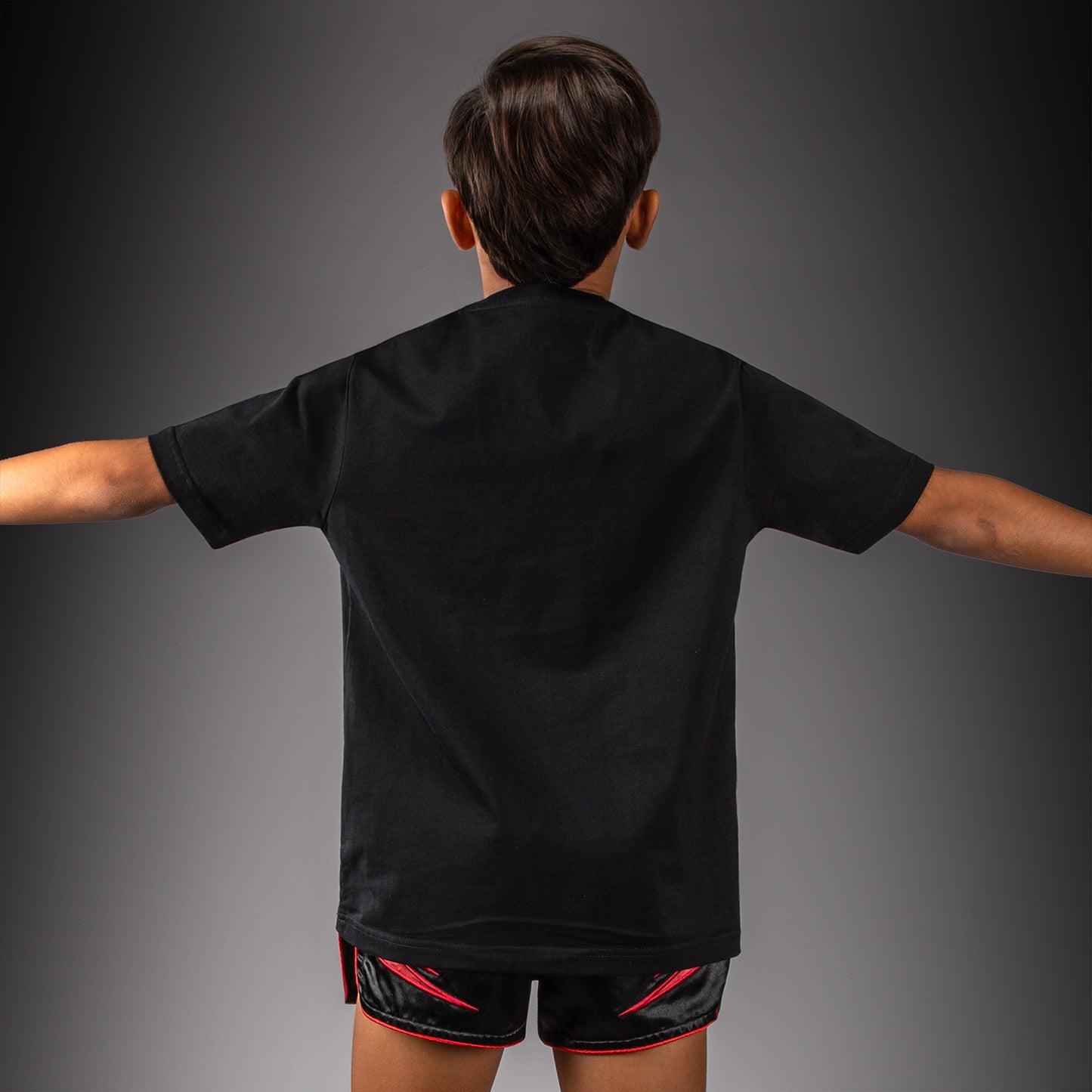 Venum Attack キッズ用コットンTシャツ - ブラック/レッド