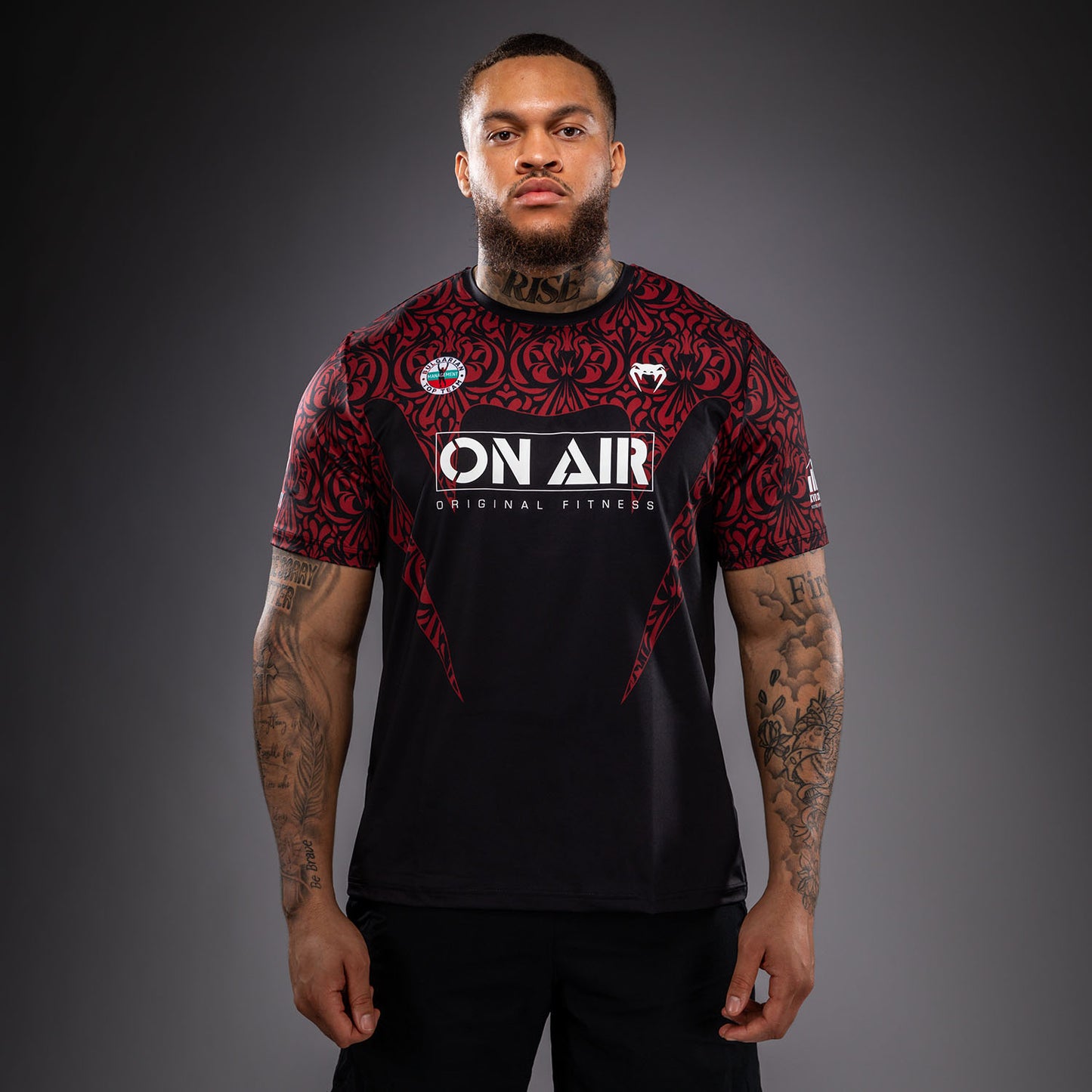 Venum Bulgarian Top Team (BTT) ドライテックTシャツ – ブラック/レッド