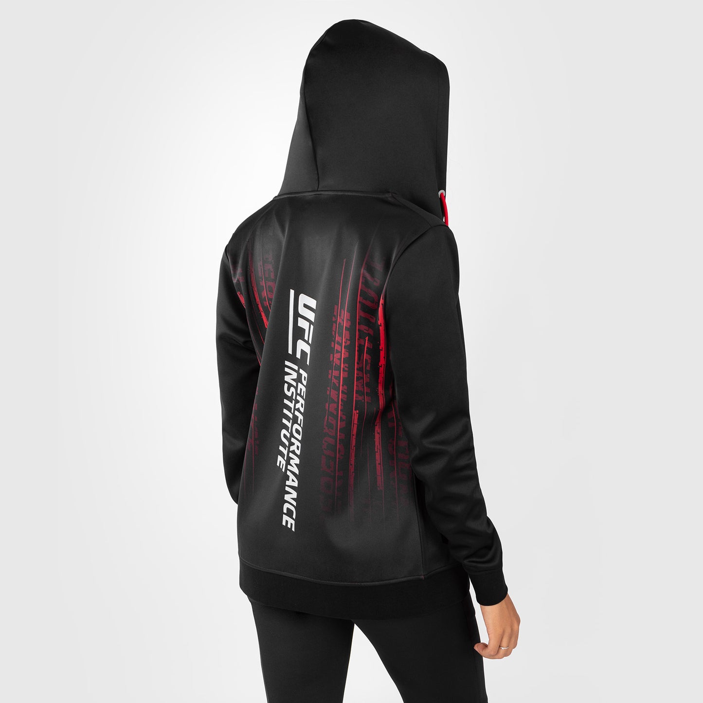 UFC Venum Performance Institute 2.0 女性用ジップパーカー - ブラック／レッド