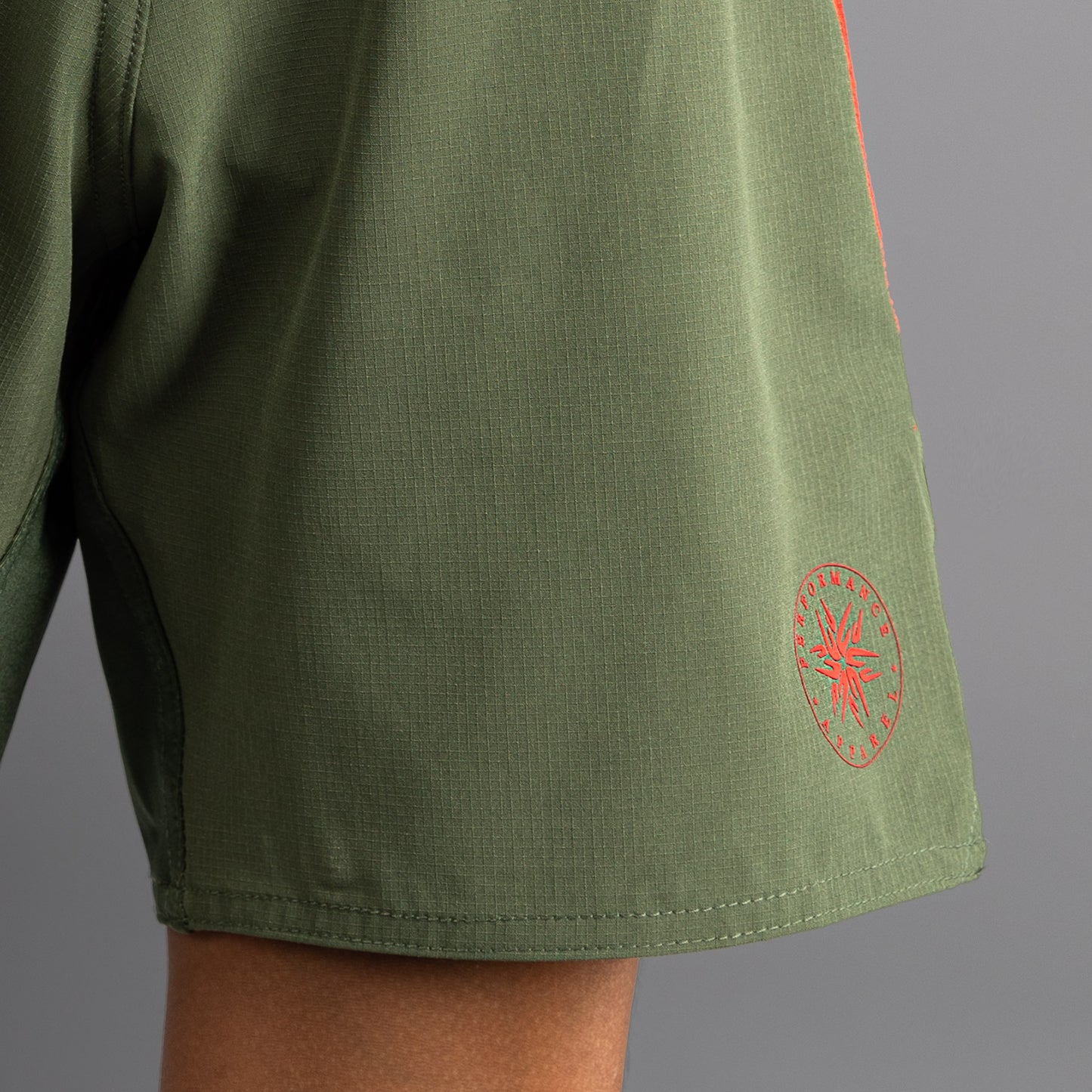 Venum Light Kids Fightshorts - アーミーグリーン/オレンジ