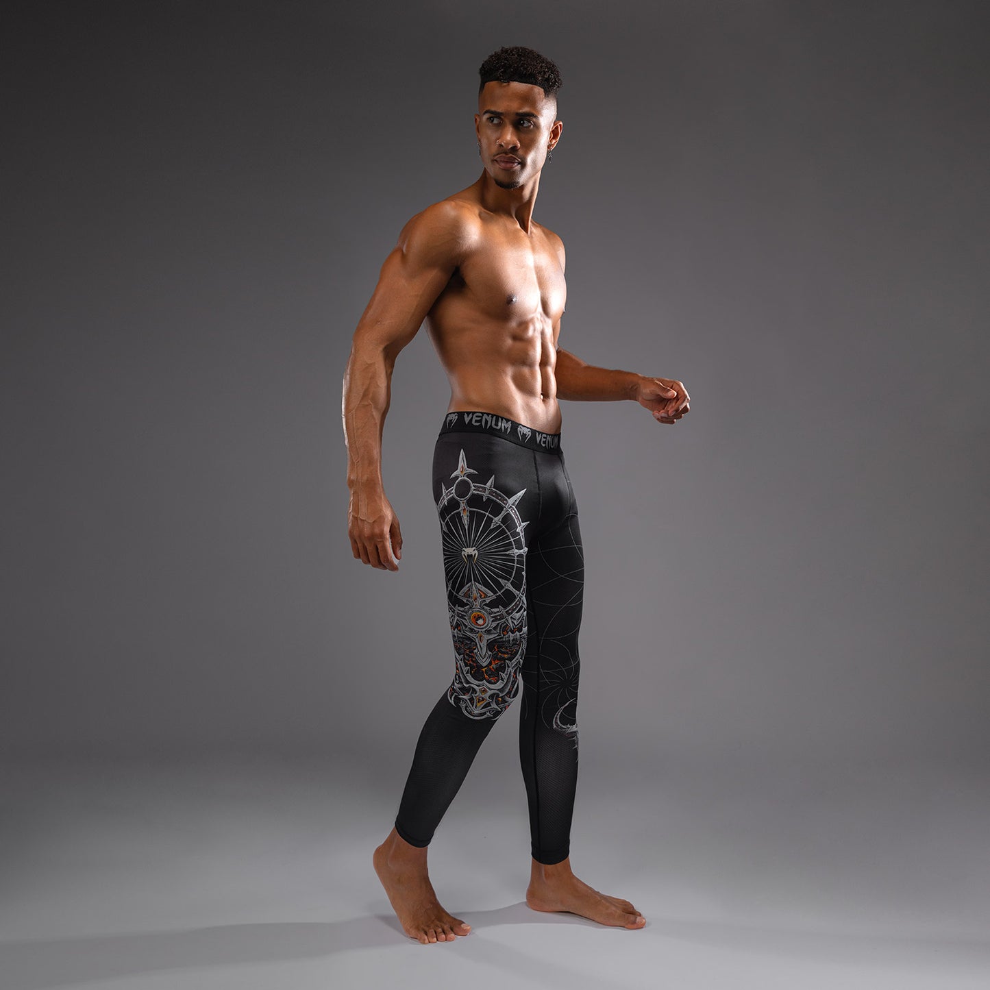 Venum Gladiator 5.0 メンズ タイツ - ブラック/シルバー