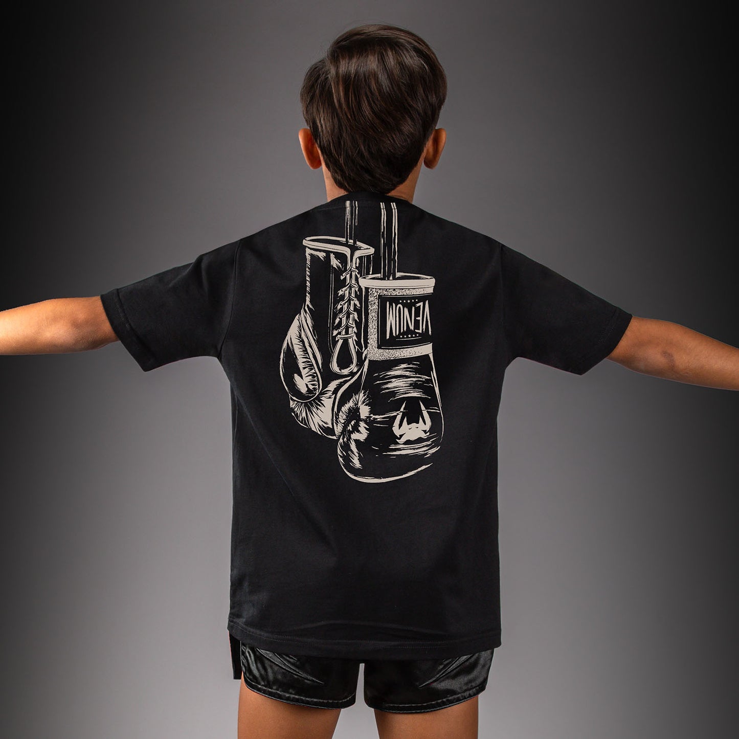 Venum Fight Icon キッズ用コットンTシャツ - ブラック