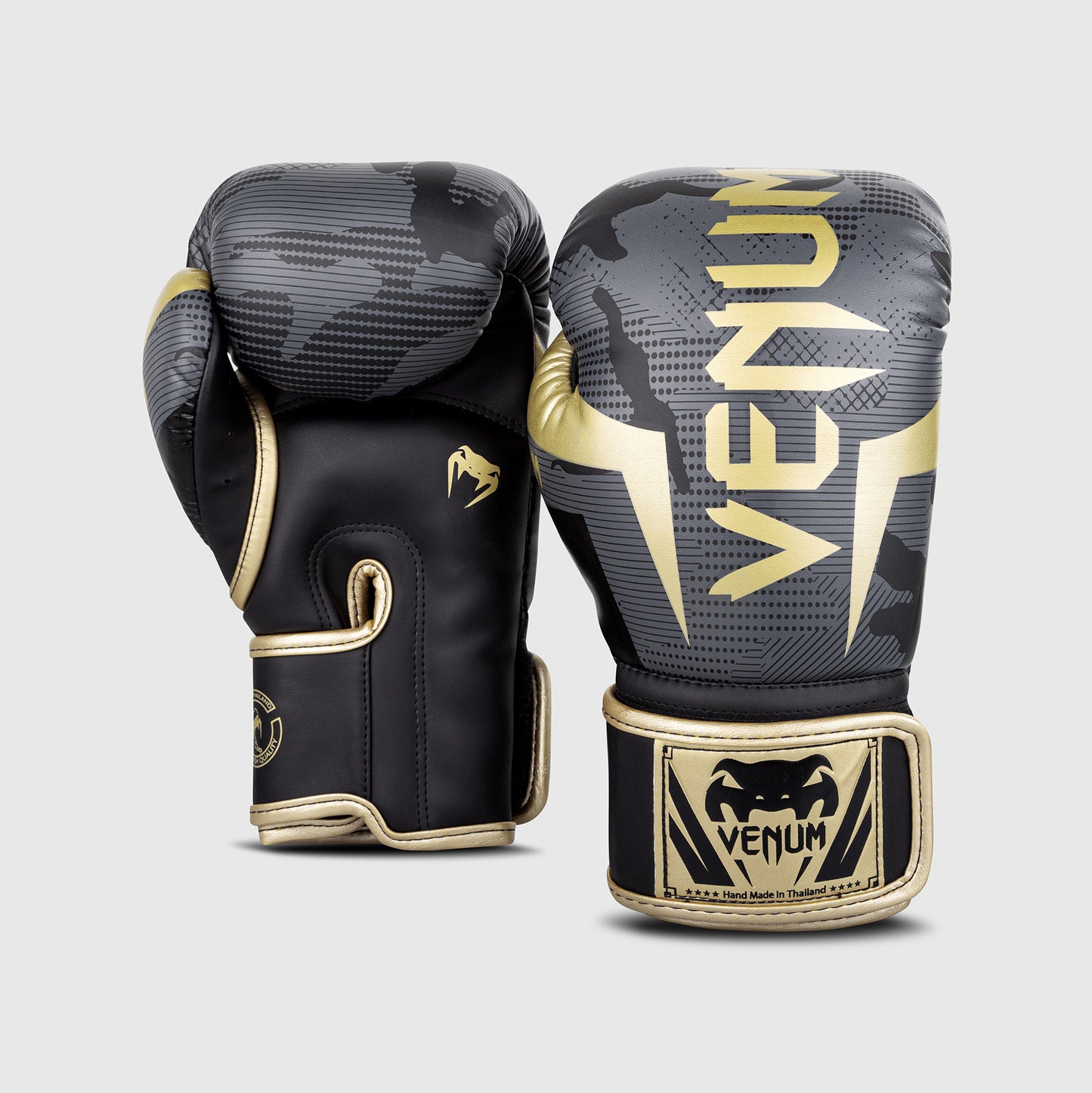 Venum Elite ボクシンググローブ – カモ/ゴールド