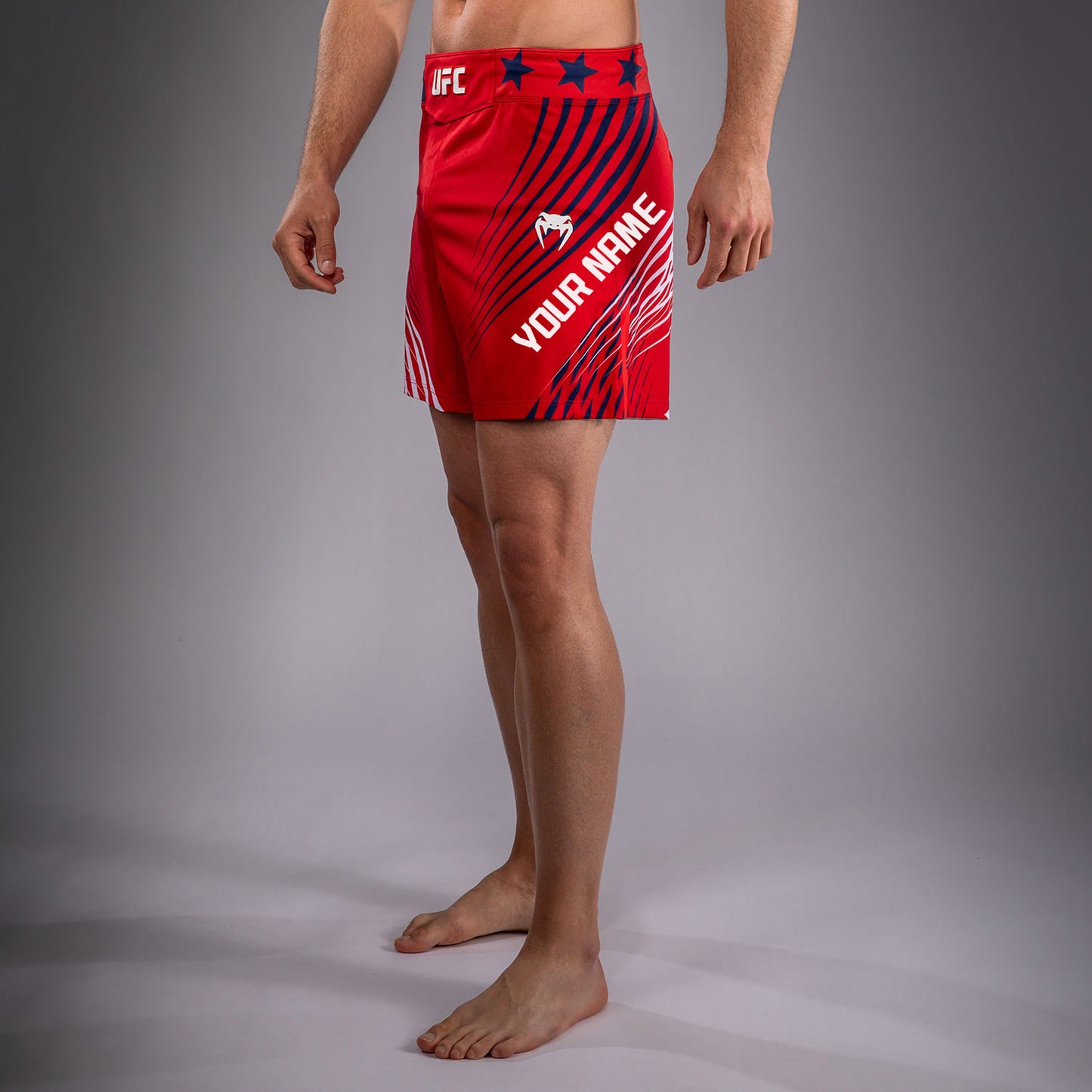 UFC Freedom 250 by Venum メンズ Custom Authentic Fight Night ファイトショーツ ショートフィット - レッド
