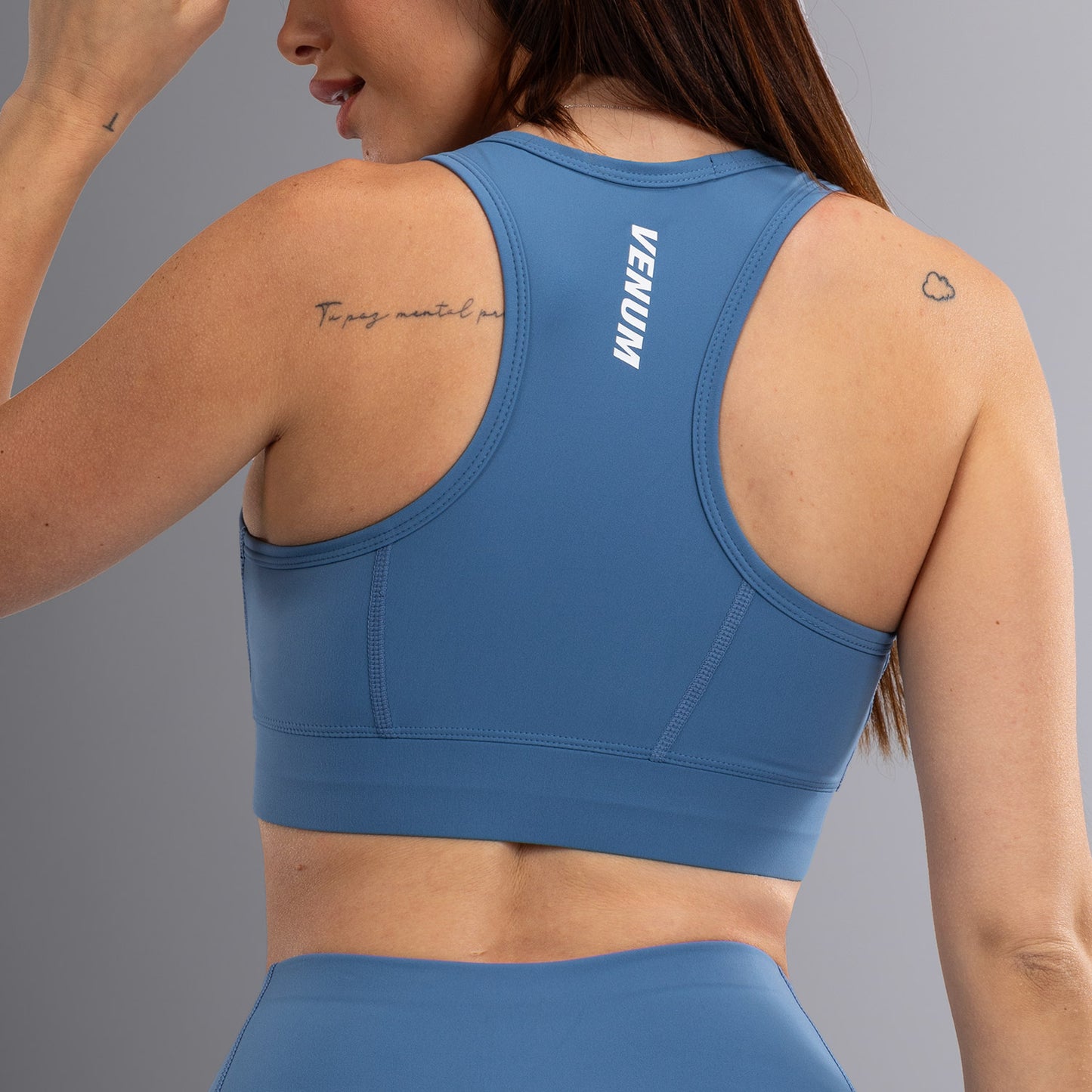 Venum Essential Women’s Medium Impact スポーツブラ - ストームブルー