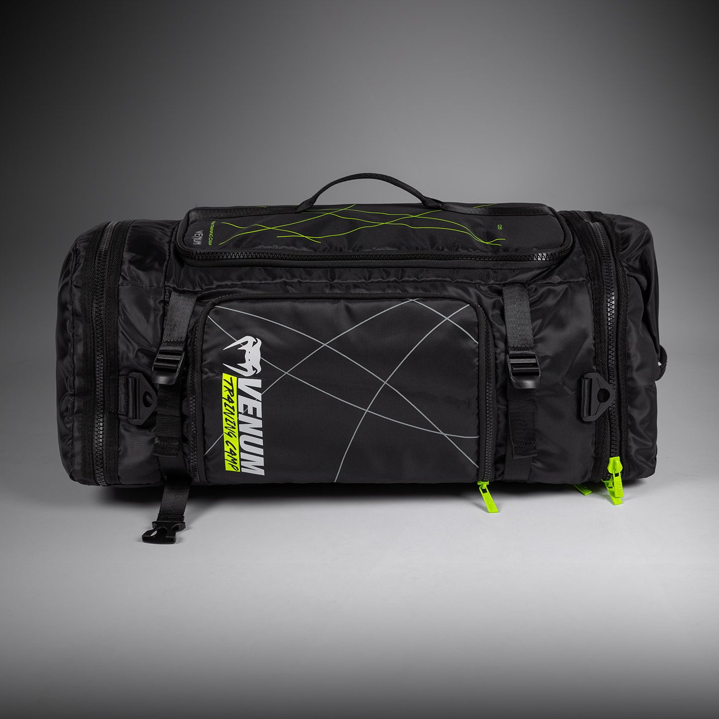 Venum Training Camp 4.0 スポーツバッグ - ブラック/ネオングリーン