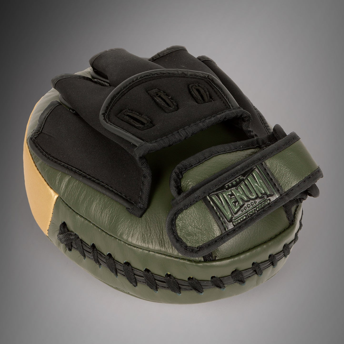 Venum Pro Boxing Big Punch Mitts (Pair) - Khaki/Gold