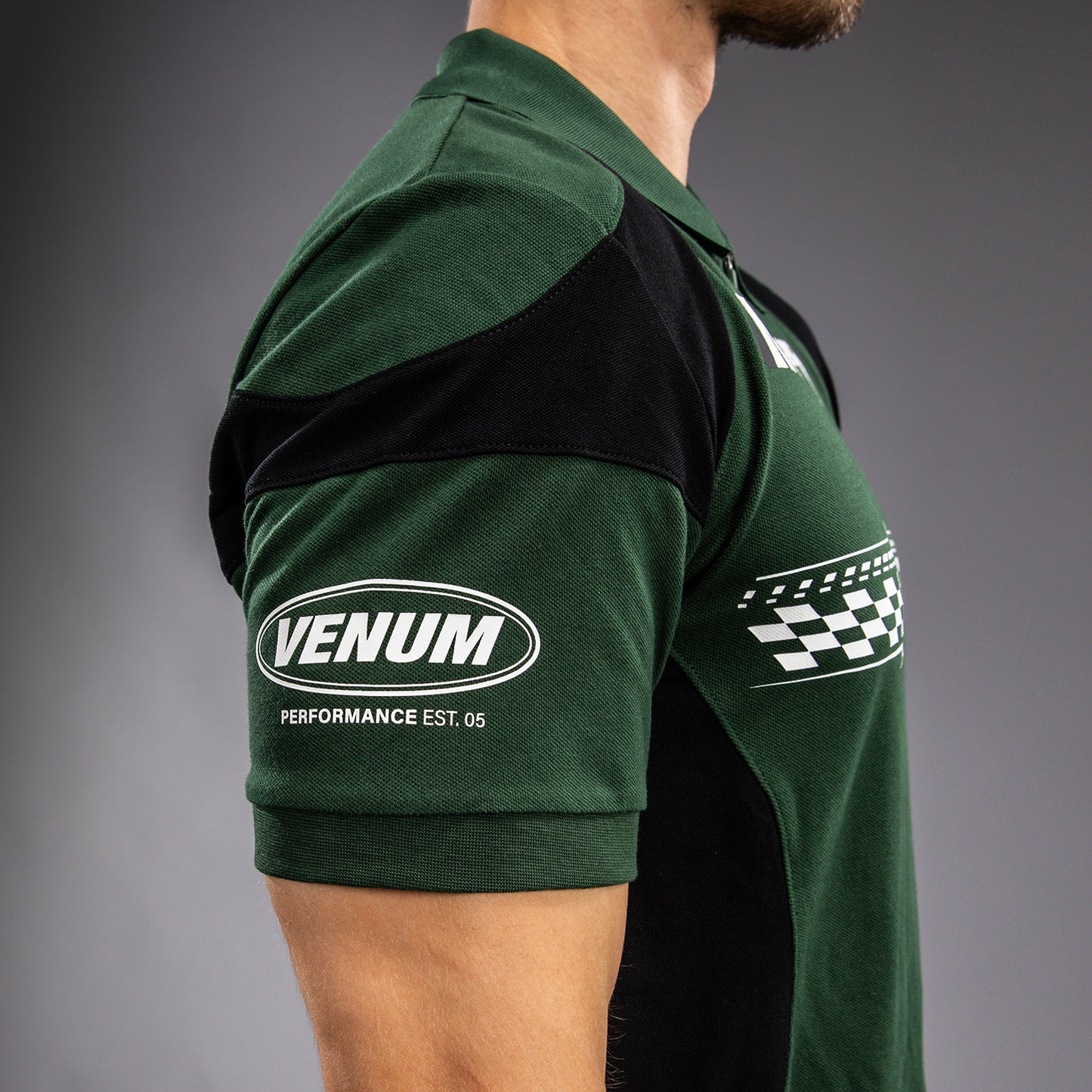 Venum Motorsport - ディープフォレスト コットンポロシャツ