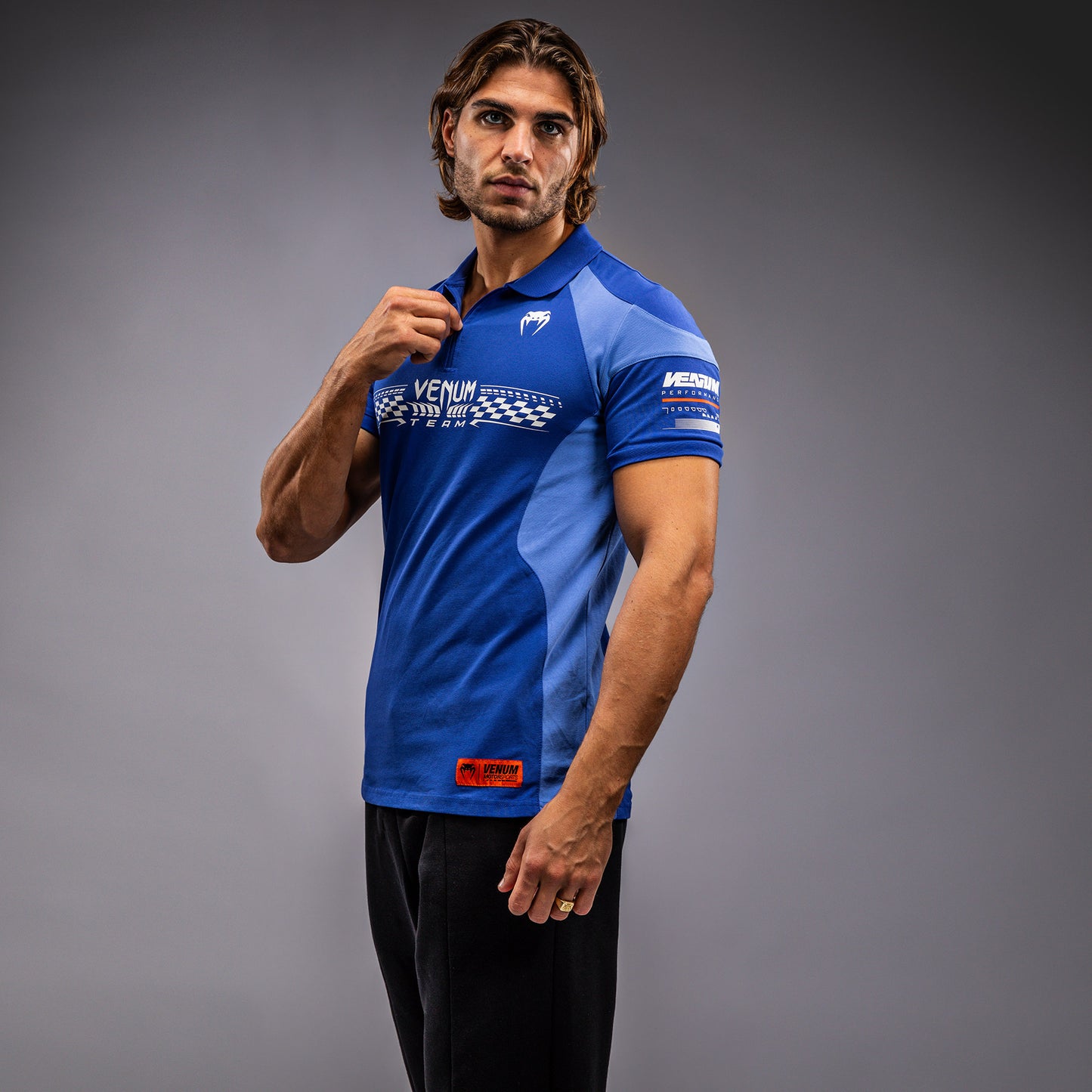 Venum Motorsport - ロイヤルブルー コットンポロシャツ