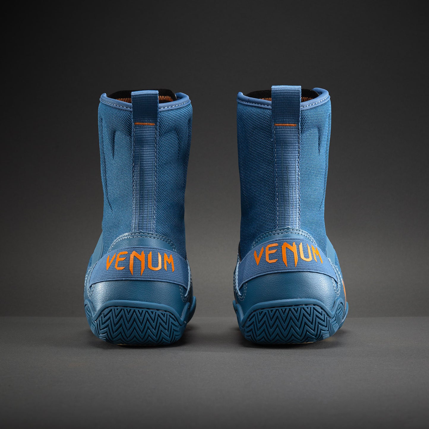 Venum Elite Neo ボクシングシューズ – スティールブルー/オレンジ