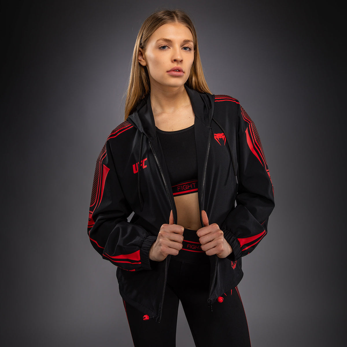 Venum UFC Unity by Venum Authentic Fight Week ウィメンズ ジップフーディー - ブラック