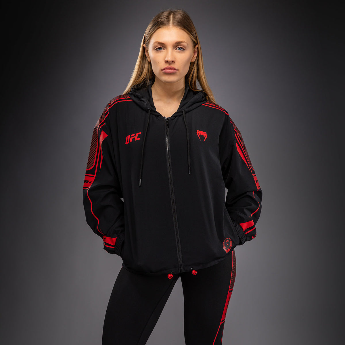 Venum UFC Unity by Venum Authentic Fight Week ウィメンズ ジップフーディー - ブラック