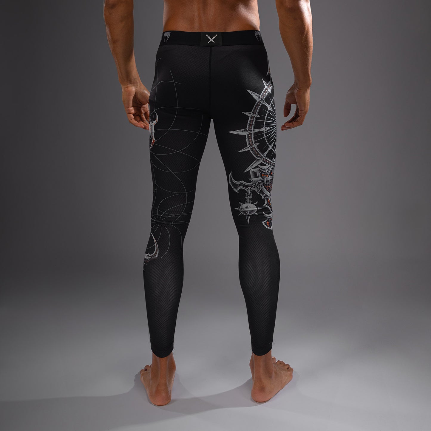 Venum Gladiator 5.0 メンズ タイツ - ブラック/シルバー