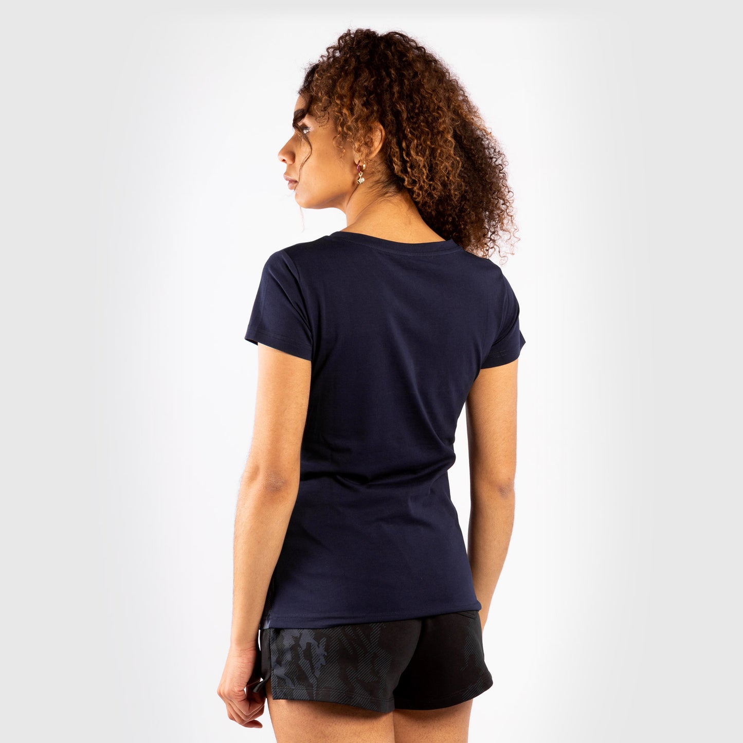 UFC VENUM本格的なファイトウィークウィメンズ半袖Tシャツ - 青い