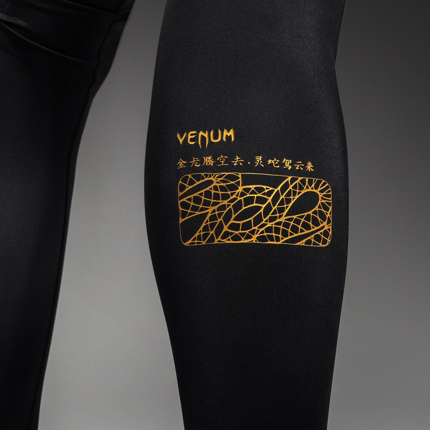 Venum Serpenti スパッツ – ブラック/シルバー/ゴールド