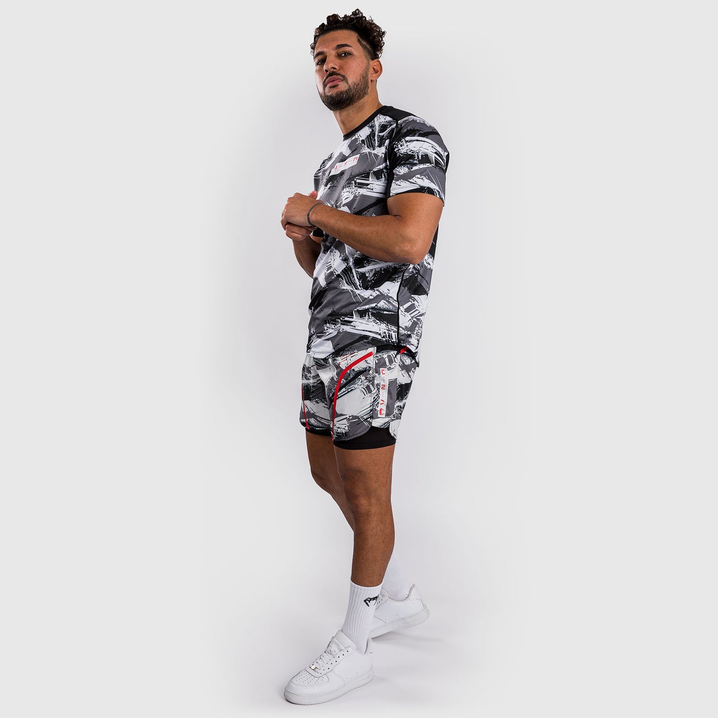 Venum Electron 3.0 ドライテックTシャツ - グレー／レッド