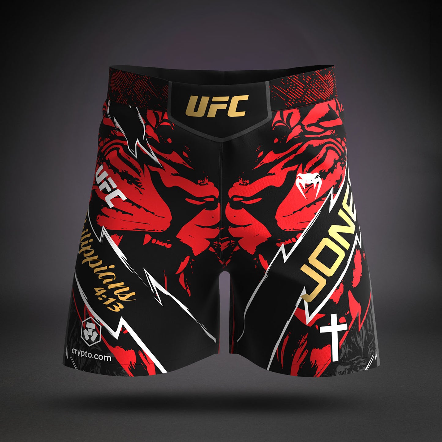 UFC Unrivaled by Venum Jon Jones 男性 ショートフィットファイトショート - レッド