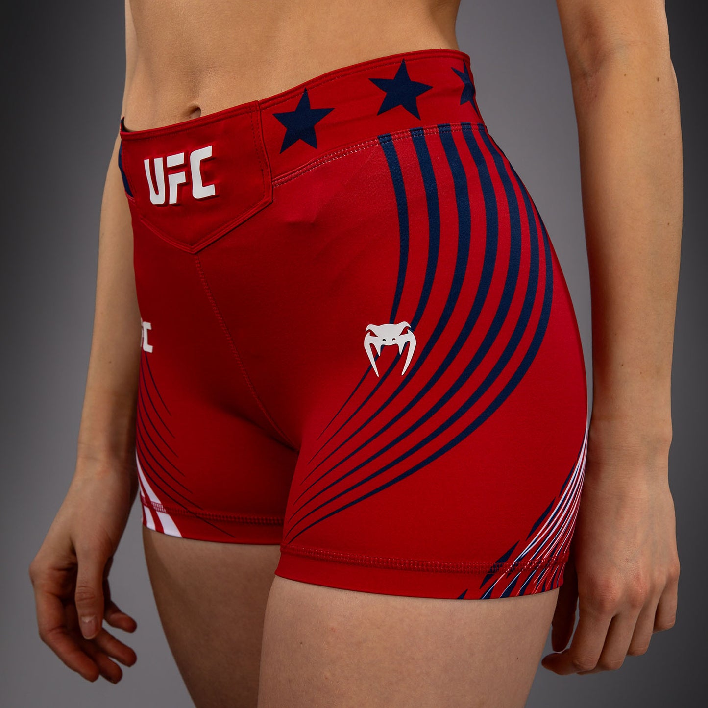 UFC Freedom 250 by Venum レディース Custom Authentic ヴァーリトゥード ショーツ ショートフィット - レッド