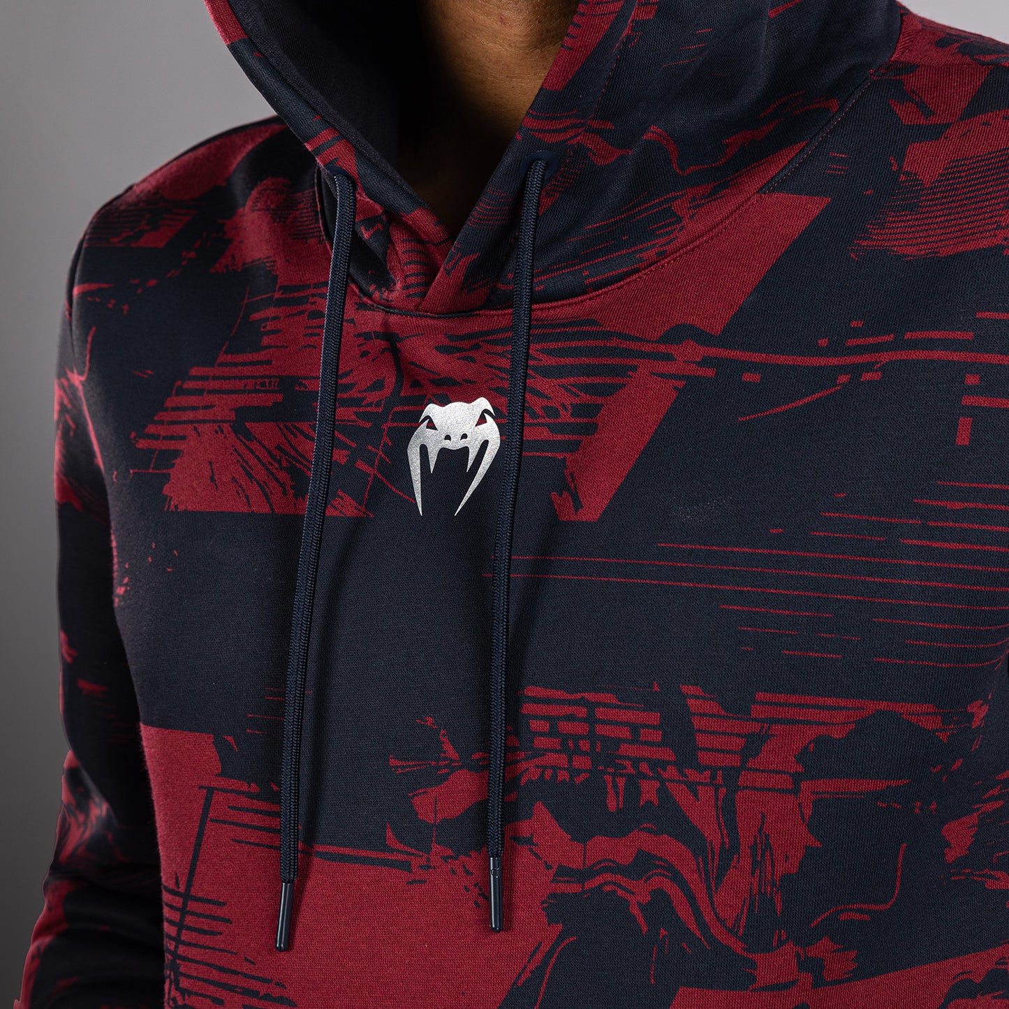 UFC Zenith by Venum Authentic Fight Week プルオーバーパーカー メンズ - ネイビーブルー/バーガンディ/シルバー