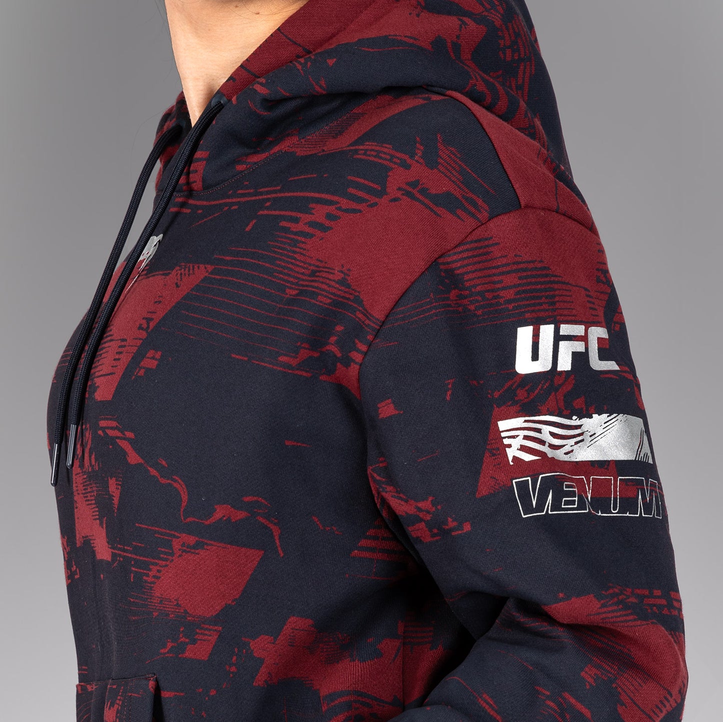 UFC Zenith by Venum Authentic Fight Week プルオーバーパーカー レディース - ネイビーブルー/バーガンディ/シルバー