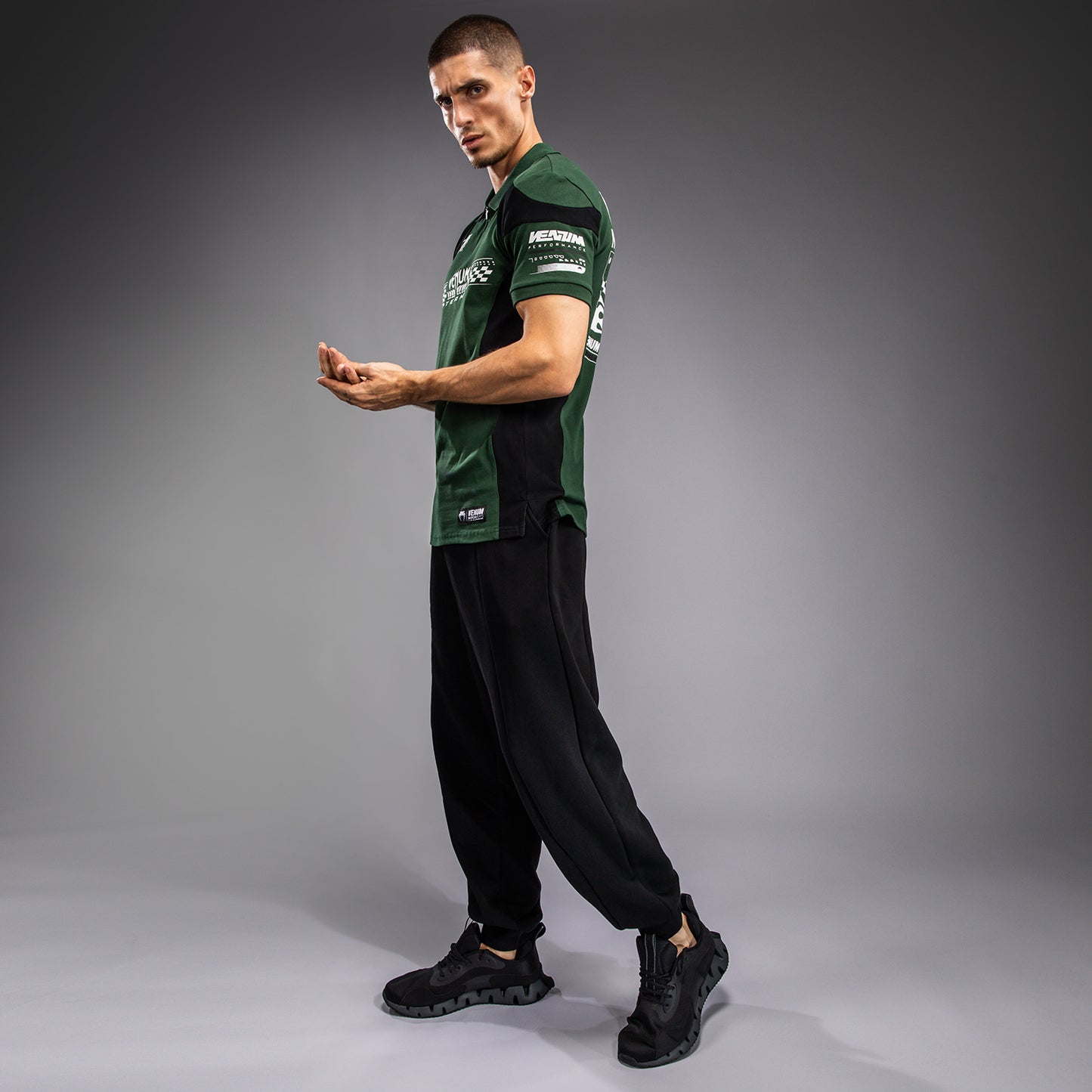 Venum Motorsport - ディープフォレスト コットンポロシャツ