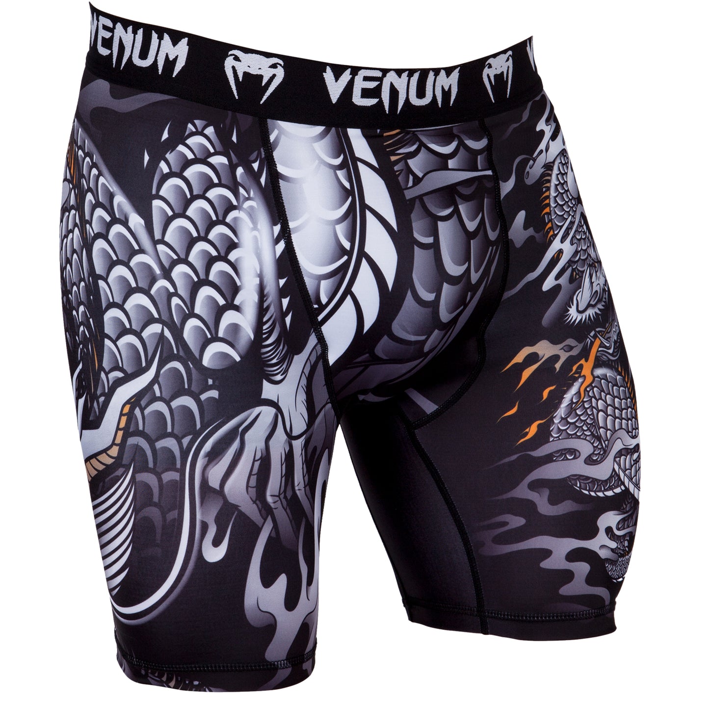 Venum Dragon's Flight コンプレッションショーツ - ブラック/ホワイト