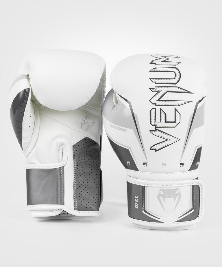 Venum Elite Evoボクシンググローブ - ホワイト/ゴールド