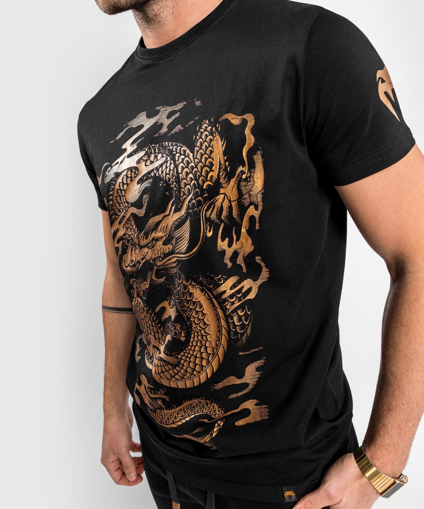 Venum Dragon's Flight Tシャツ - ブラック/ブロンズ
