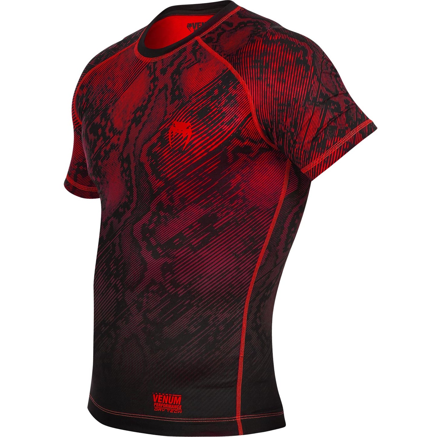 Venum Fusion コンプレッション Tシャツ（半袖） - ブラック/レッド