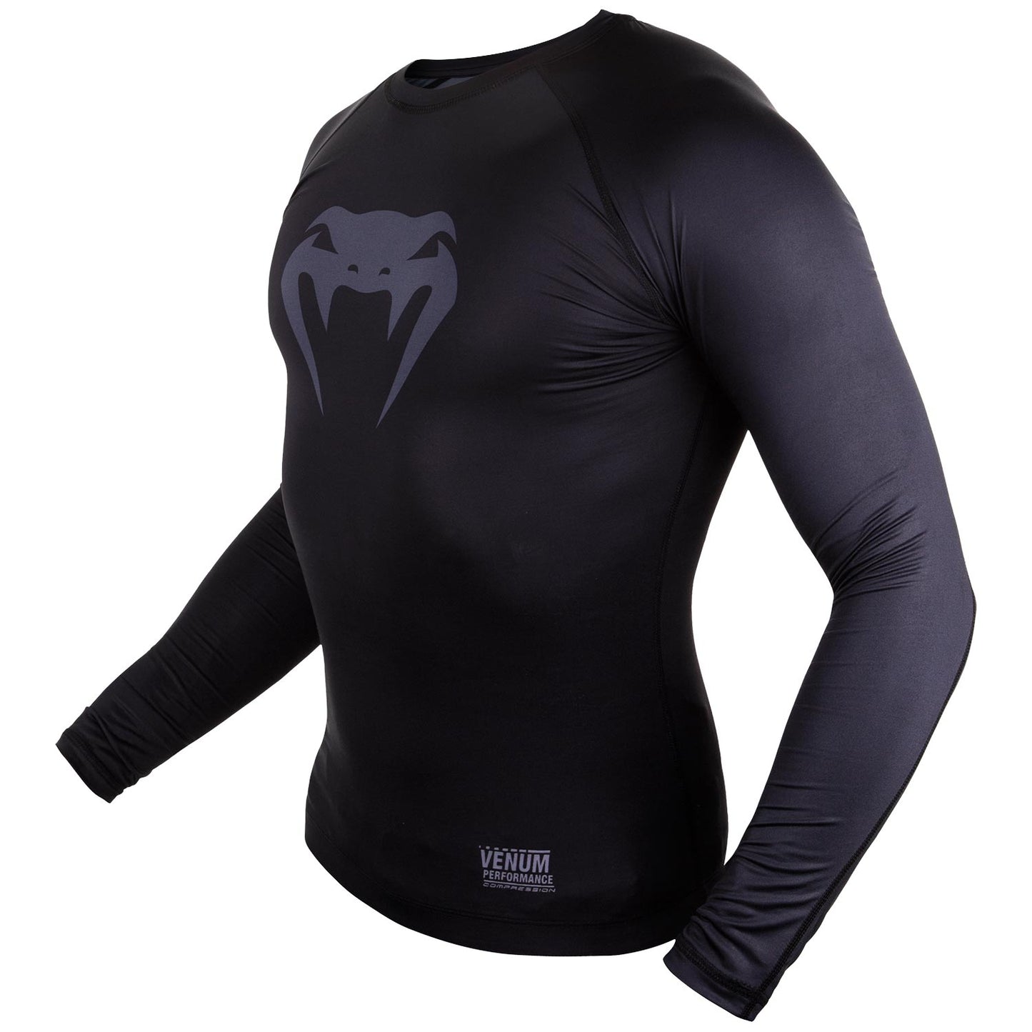 Venum Contender 3.0 コンプレッション Tシャツ - 長袖 - ブラック/グレー