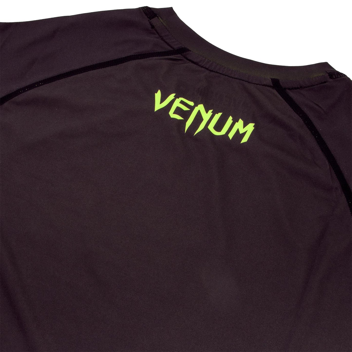 Venum Contender 3.0 コンプレッション Tシャツ - 半袖 - ブラック/ネオ・イエロー