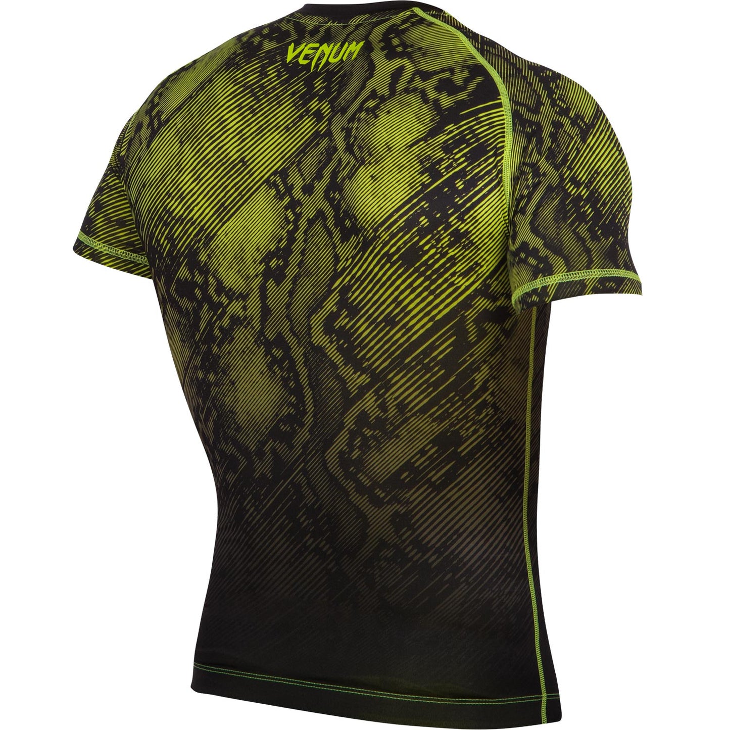 Venum Fusion コンプレッション Tシャツ（半袖） - ブラック/イエロー