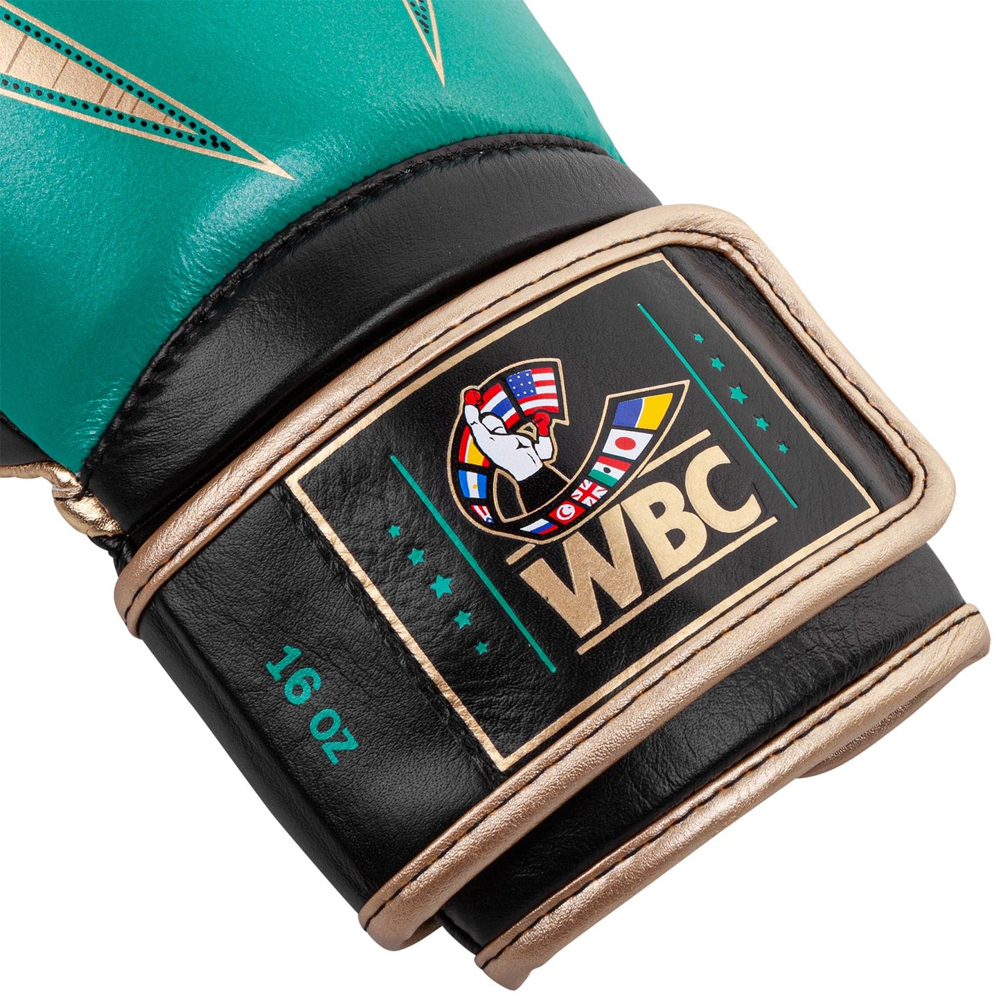 Venum Giant 2.0 プロボクシンググローブ WBC 限定エディション - ベルクロ - グリーンメタリック/ゴールド