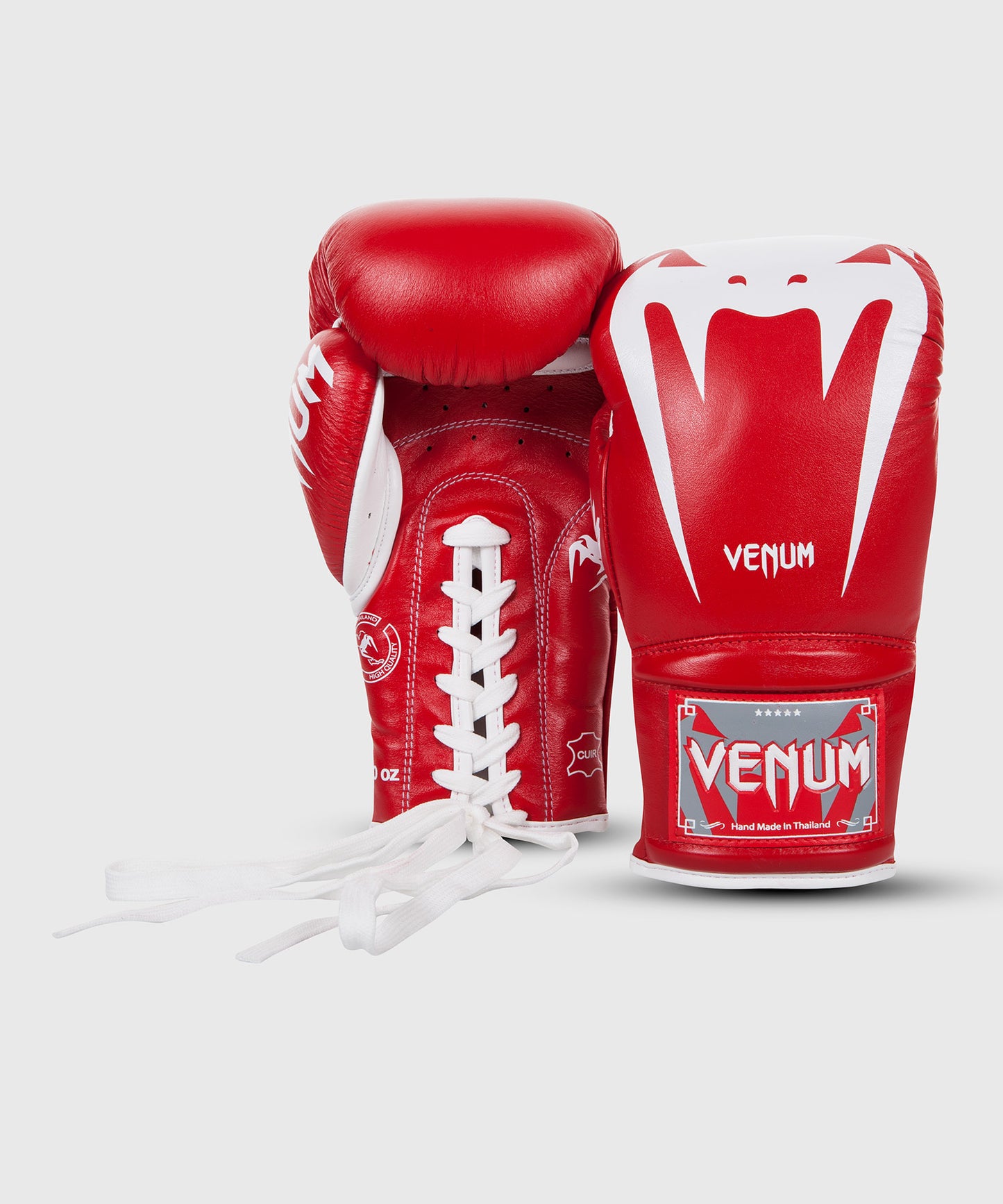 Venum Giant 3.0 ボクシンググローブ（ひも付き） - ナッパレザー - レッド