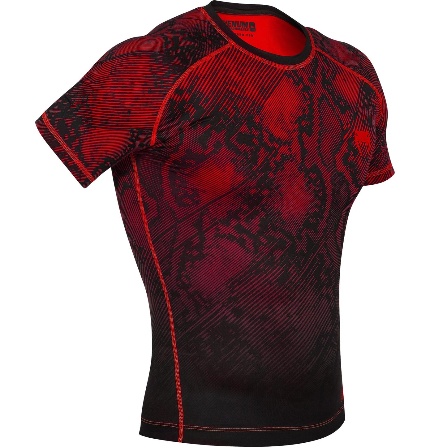 Venum Fusion コンプレッション Tシャツ（半袖） - ブラック/レッド