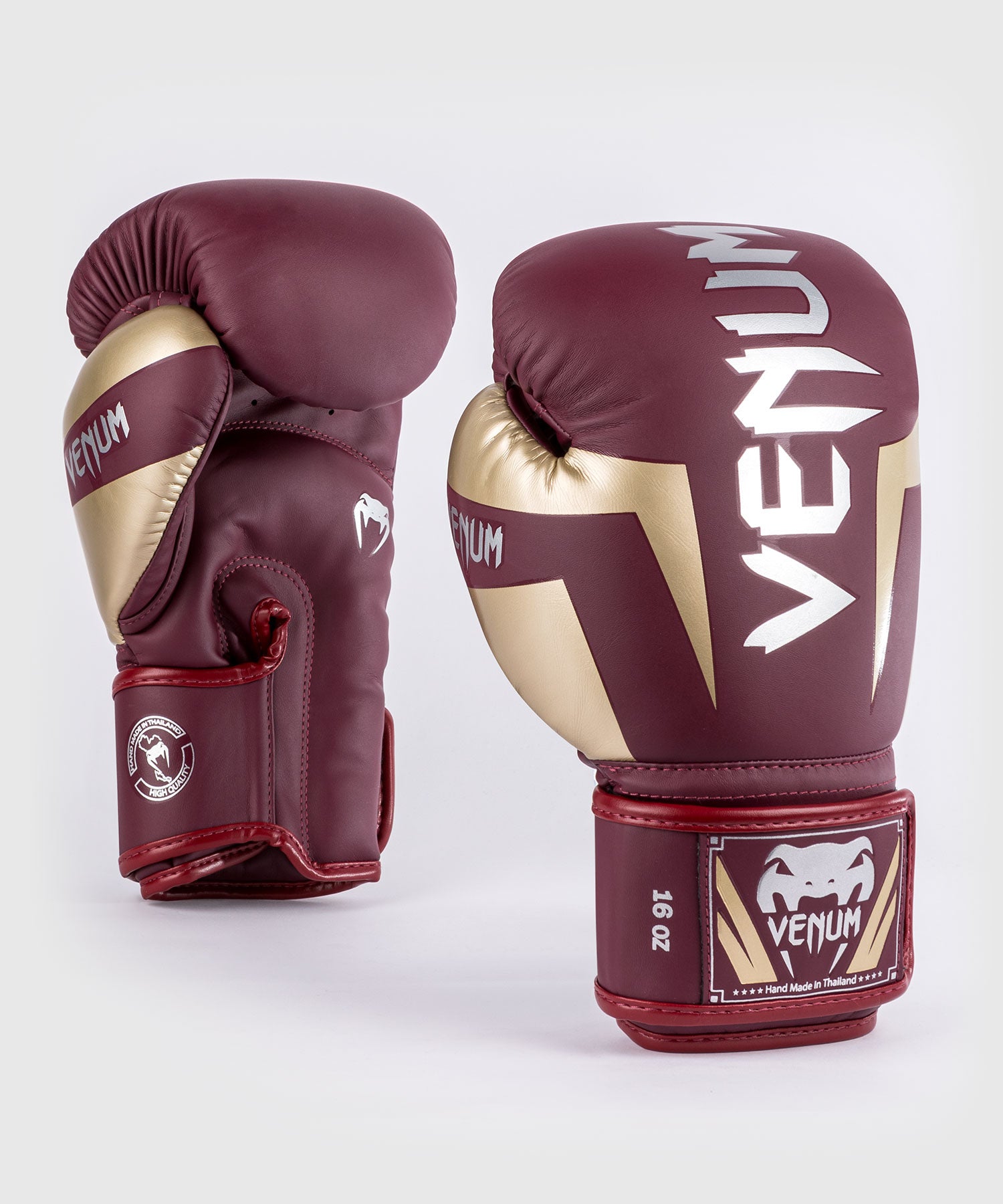 Venum Elite ボクシンググローブ - バーガンディ/ゴールド – Venum
