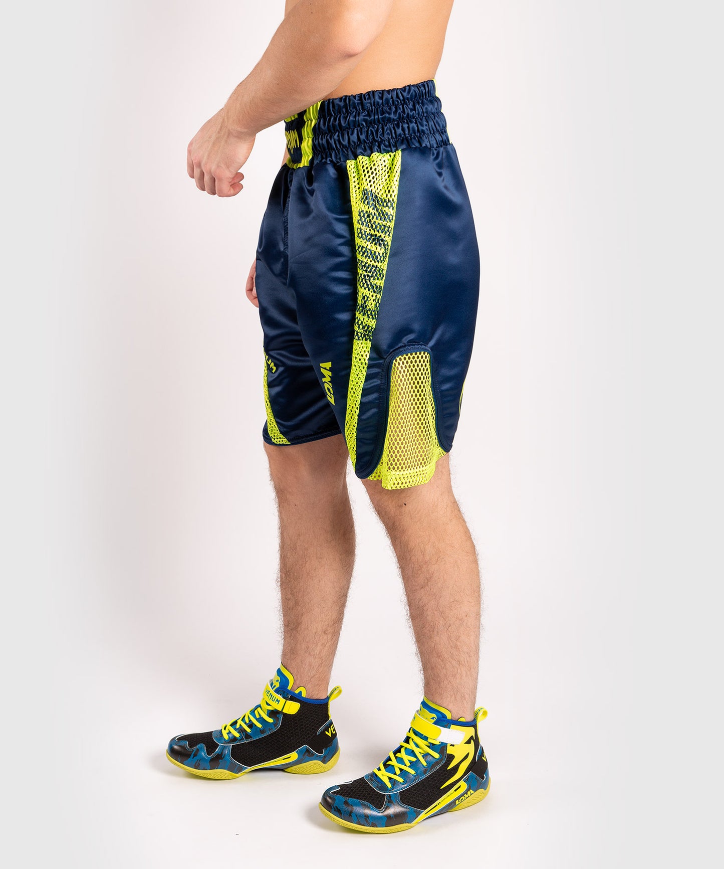 Venum Origins ボクシングショートパンツ（ロマチェンコ版）：ブルー／イエロー