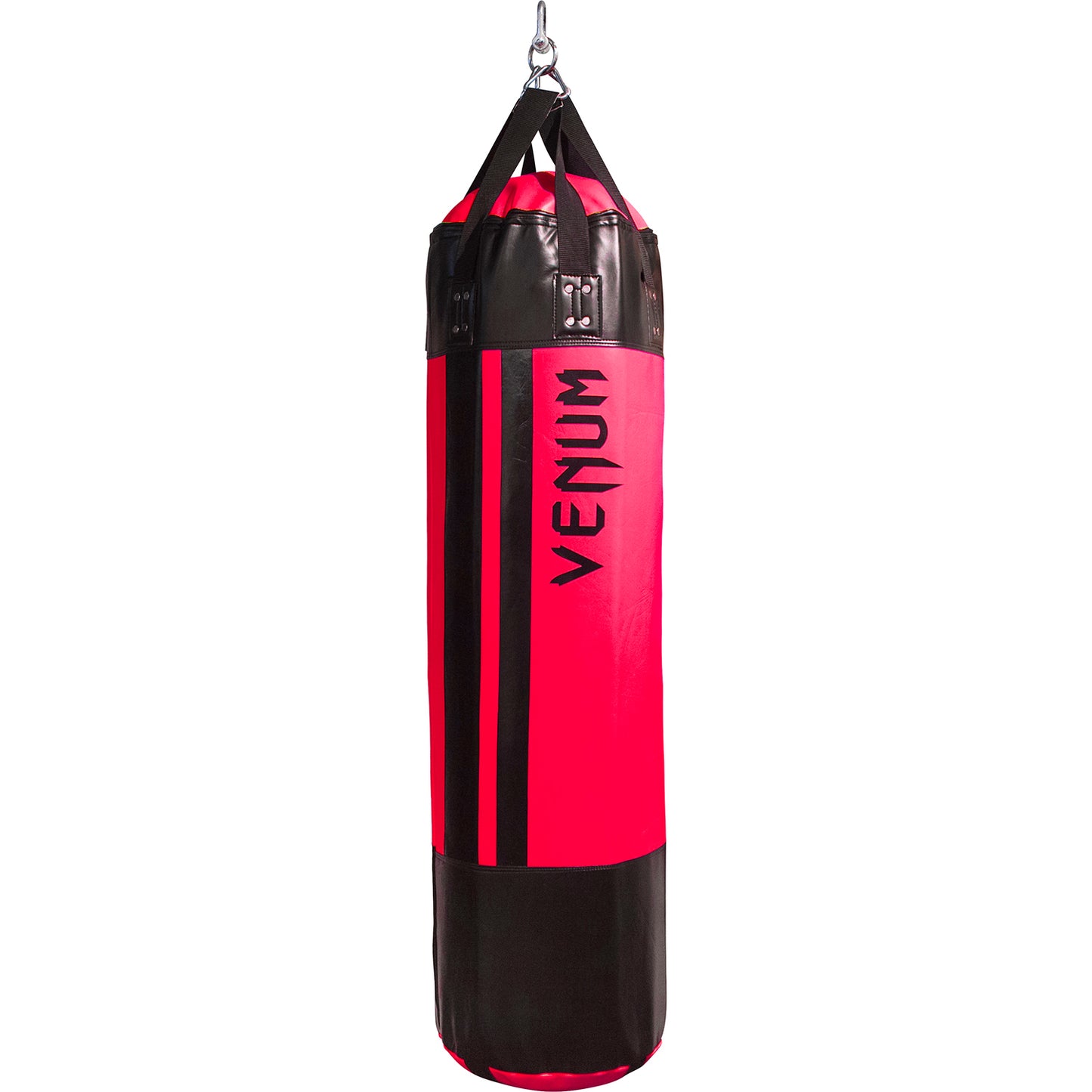 Venum Hurricane サンドバッグ：ブラック／ネオピンク、130cm、中綿なし