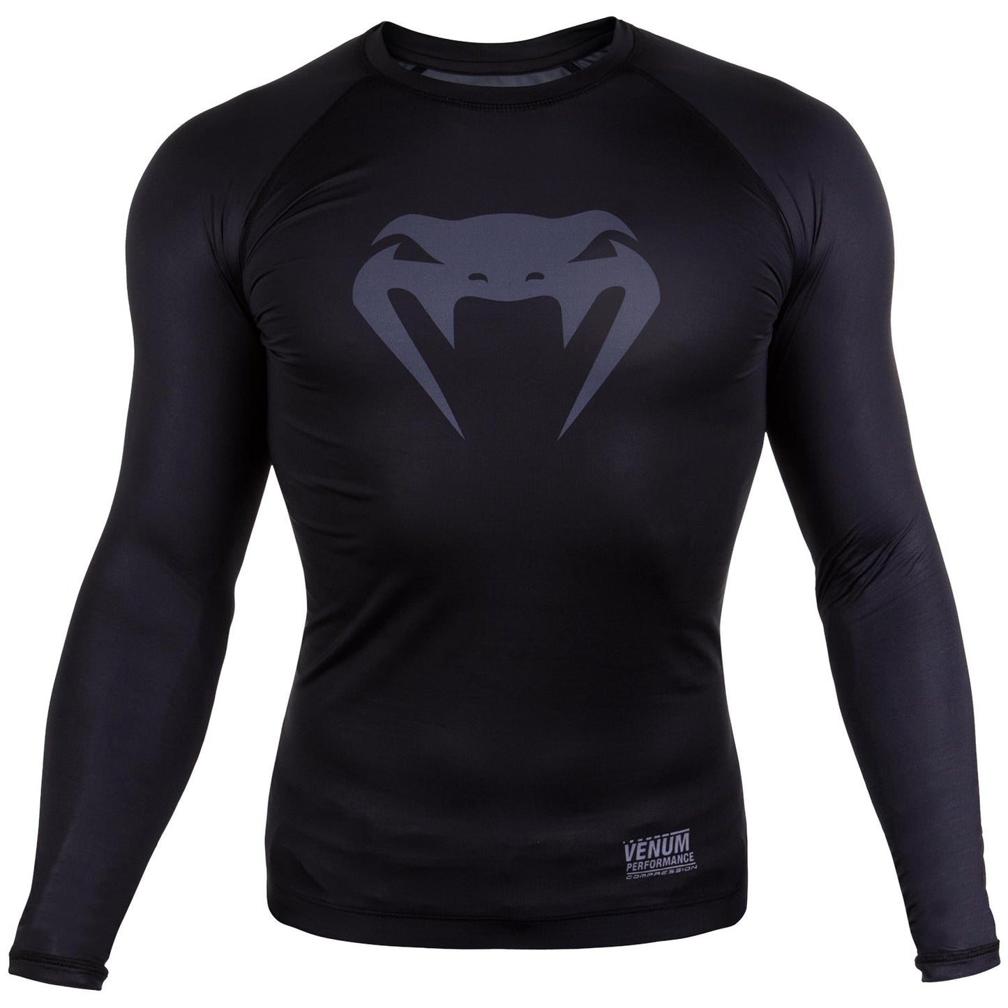 Venum Contender 3.0 コンプレッション Tシャツ - 長袖 - ブラック/グレー