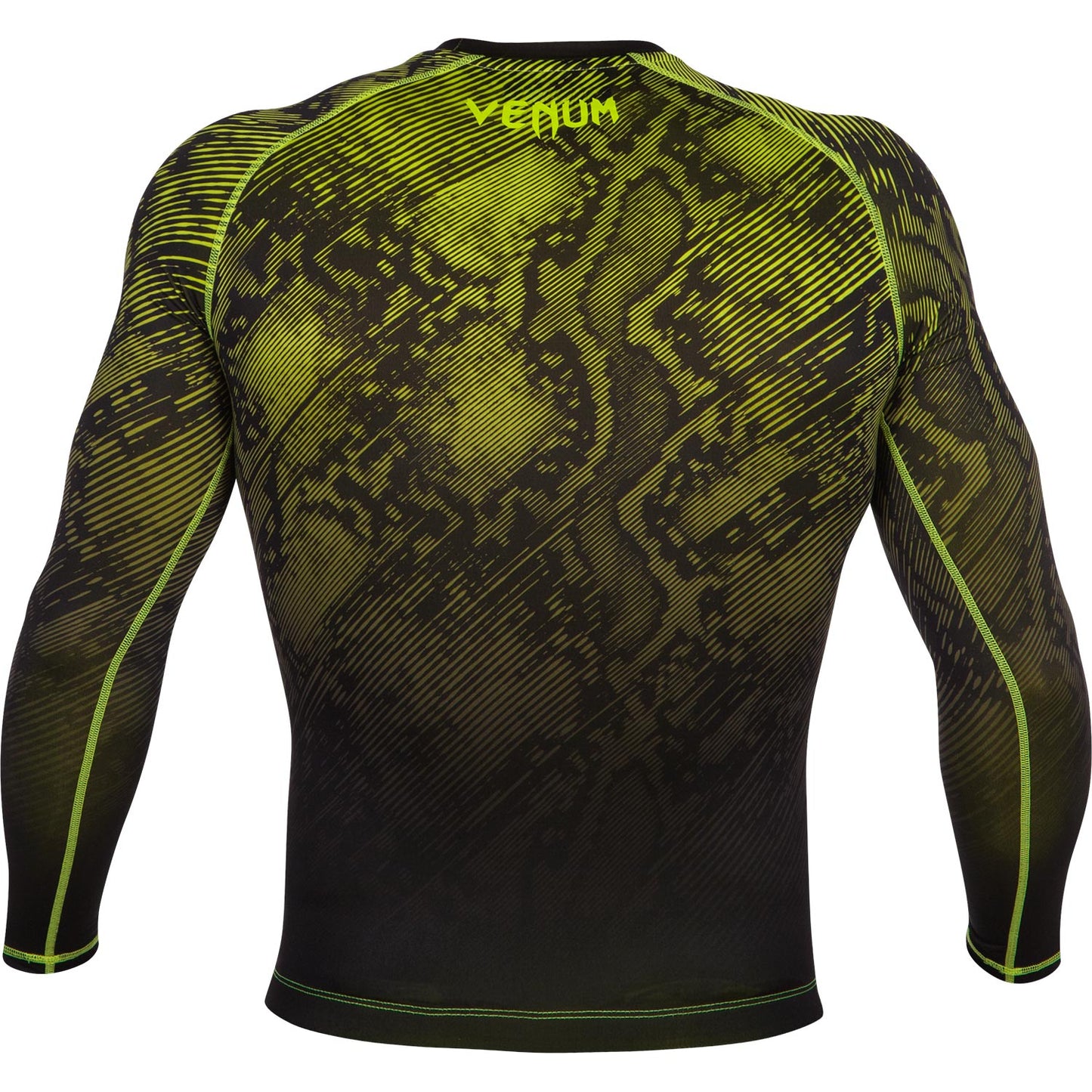 Venum Fusion コンプレッション Tシャツ（長袖） - ブラック/イエロー