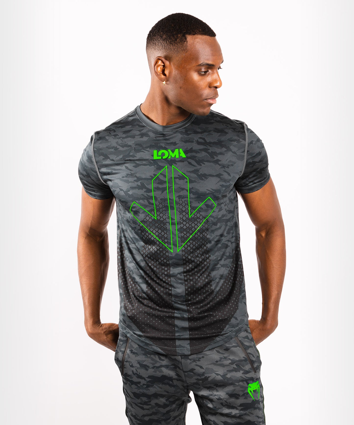 Venum Arrow Dry Tech Tシャツ（LOMA を象徴するコレクション） - 暗い迷彩柄