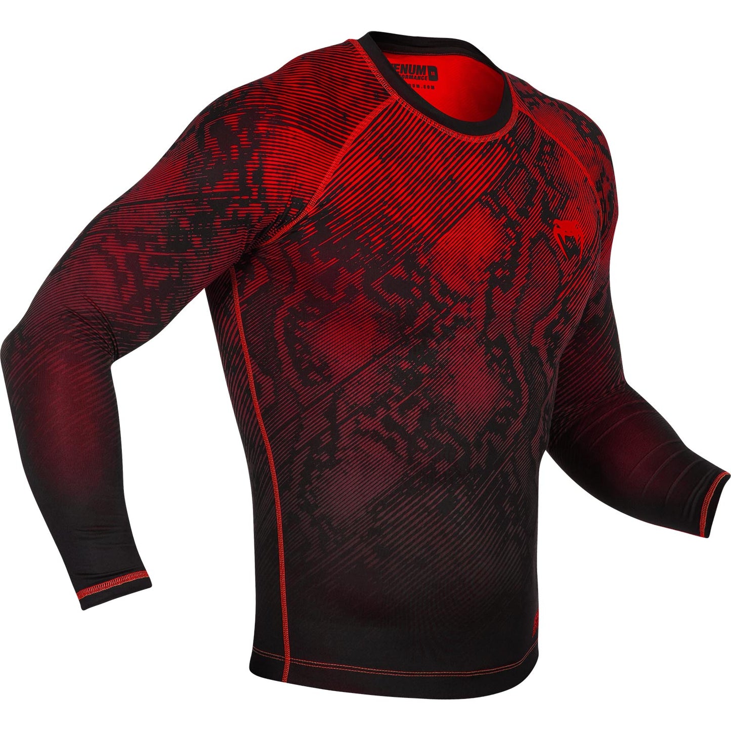 Venum Fusion コンプレッション Tシャツ（長袖） - ブラック/レッド