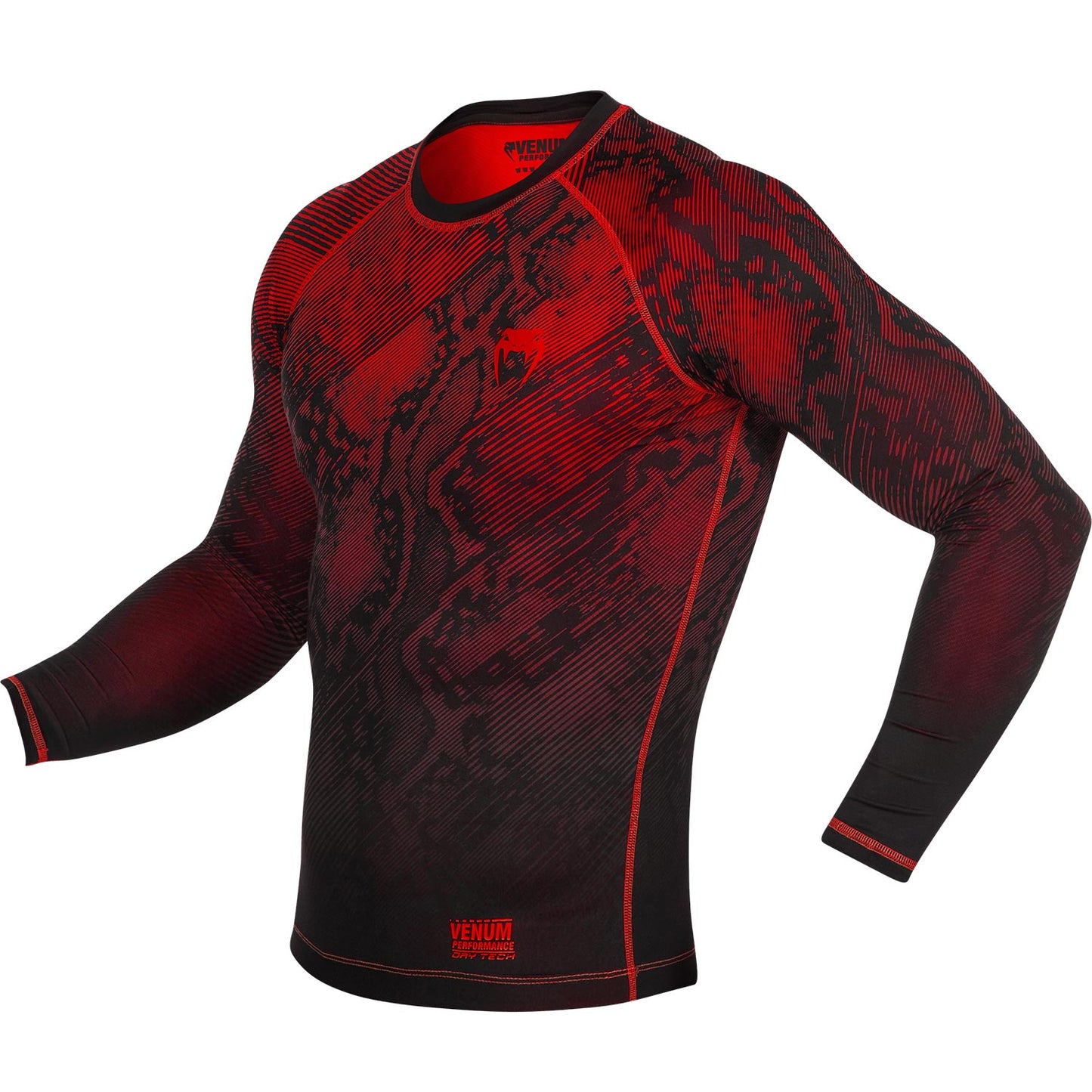 Venum Fusion コンプレッション Tシャツ（長袖） - ブラック/レッド
