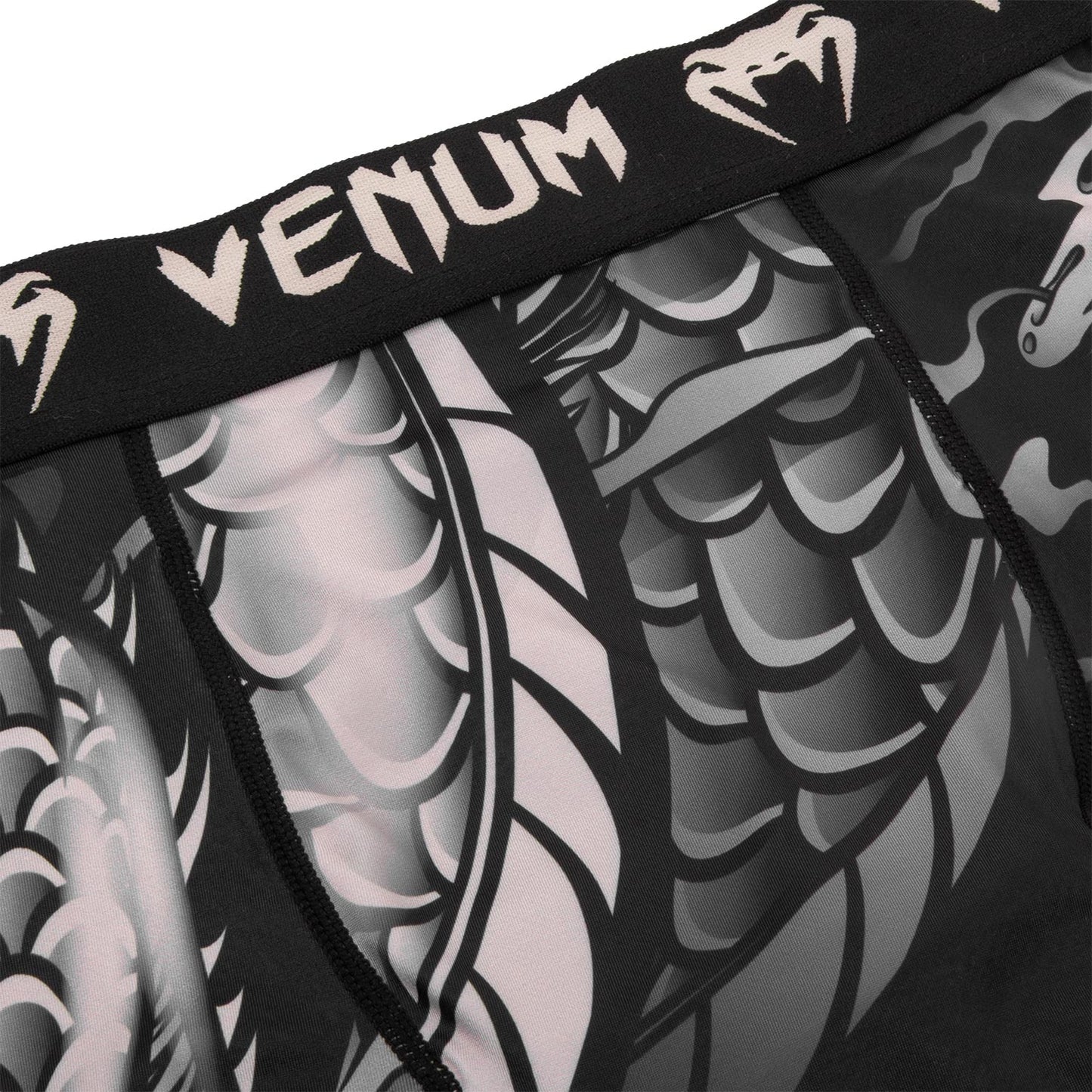 Venum Dragon's Flight コンプレッションショーツ - ブラック/サンド