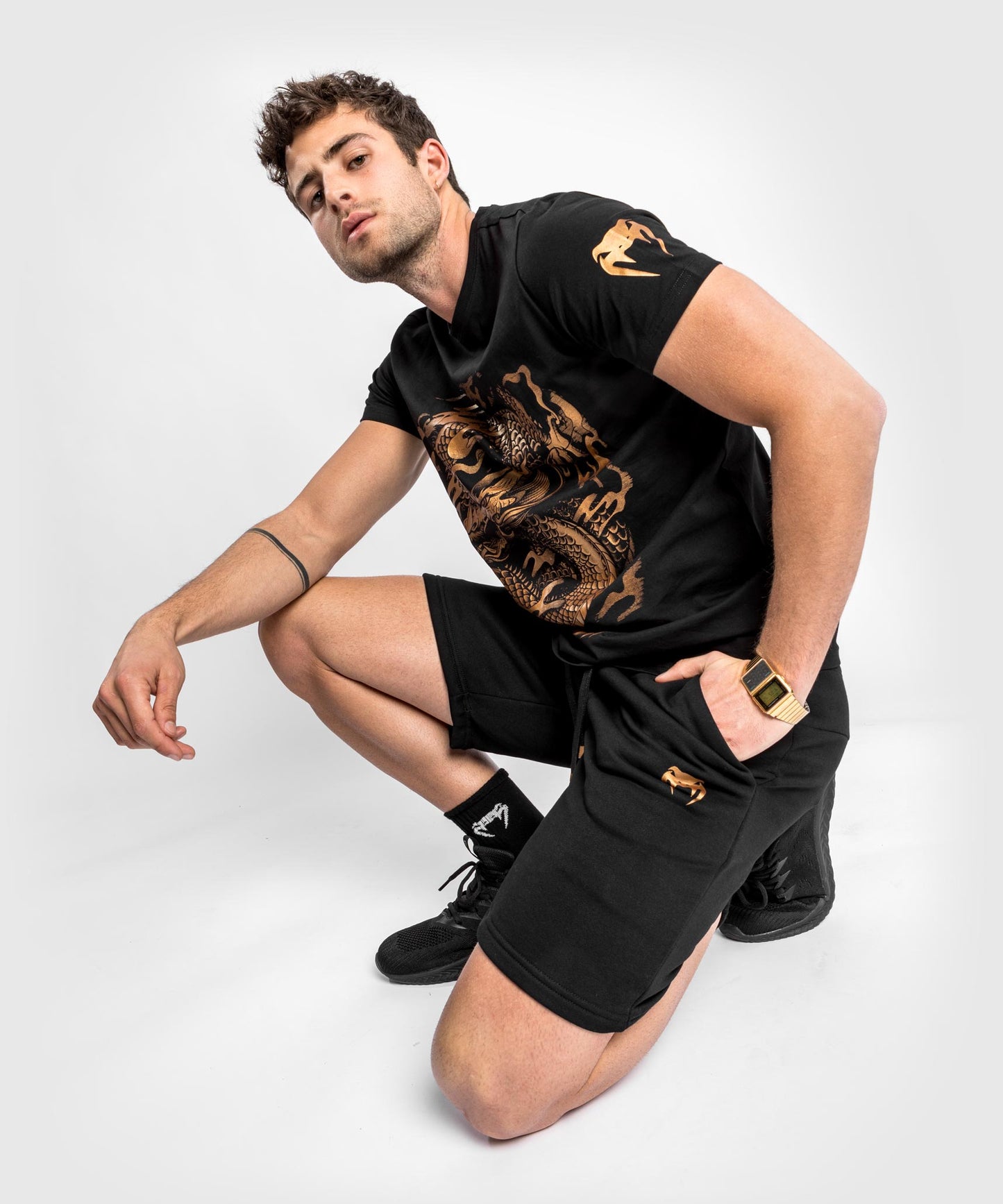 Venum Dragon's Flight Tシャツ - ブラック/ブロンズ