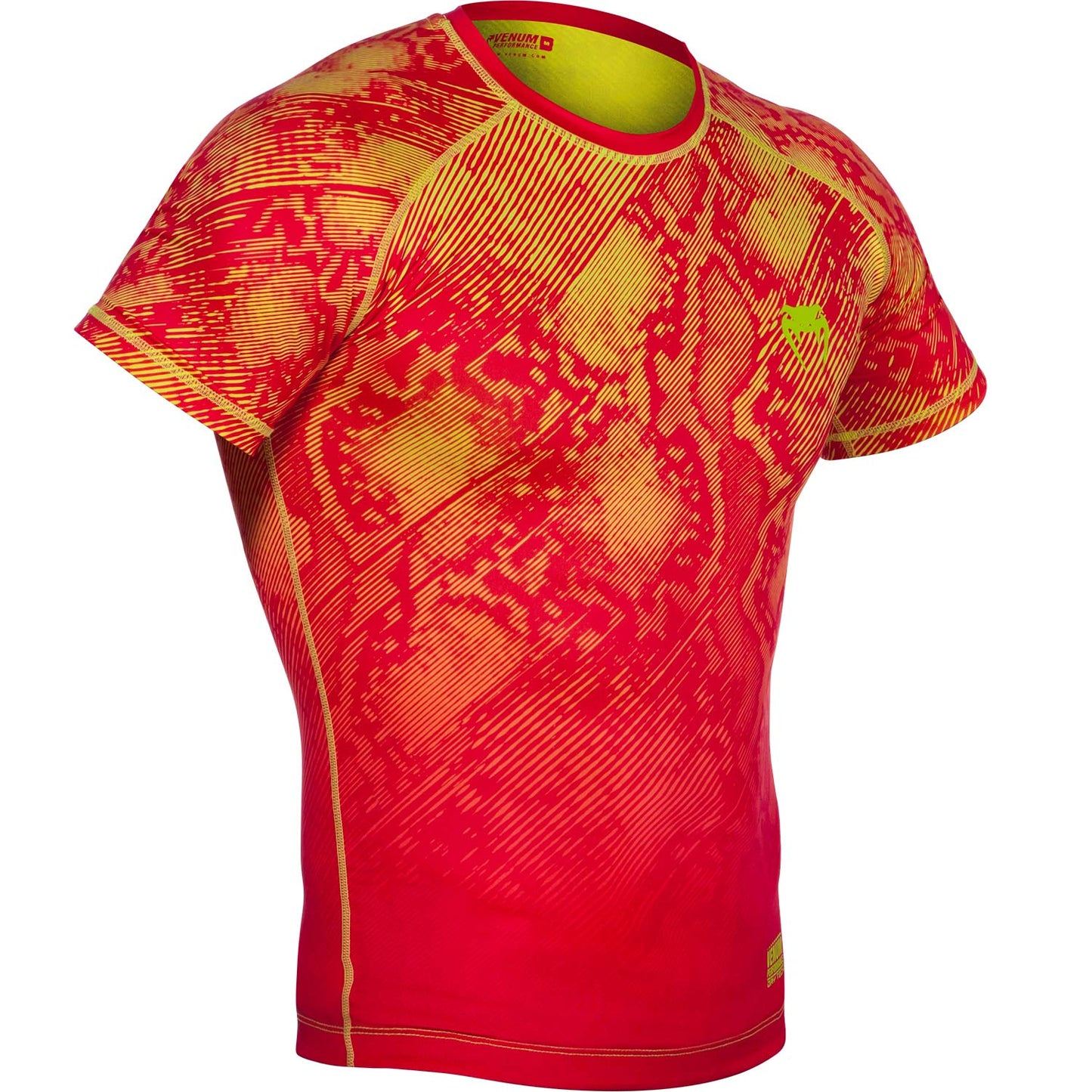Venum Fusion コンプレッション Tシャツ（半袖） - オレンジ/イエロー