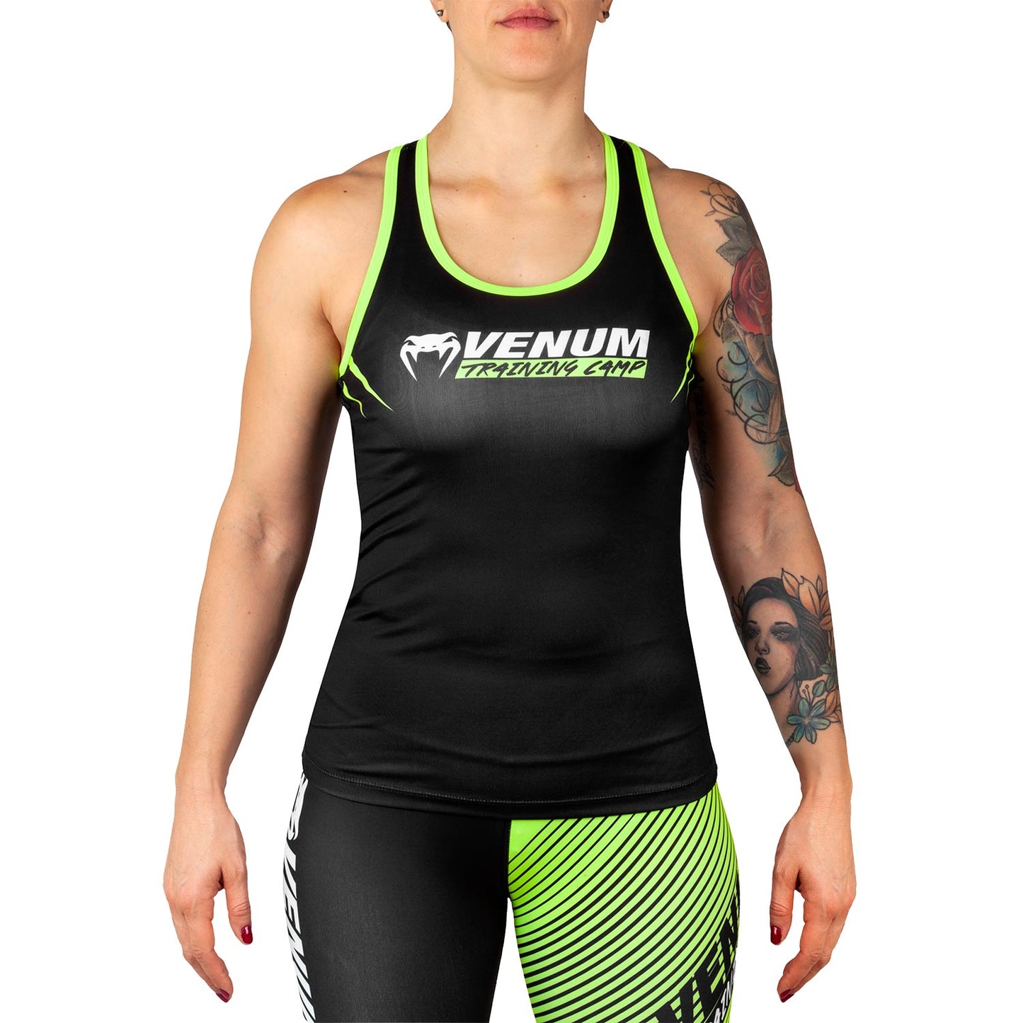 Venum Training Camp 2.0 タンクトップ - ブラック/ネオイエロー - レディース